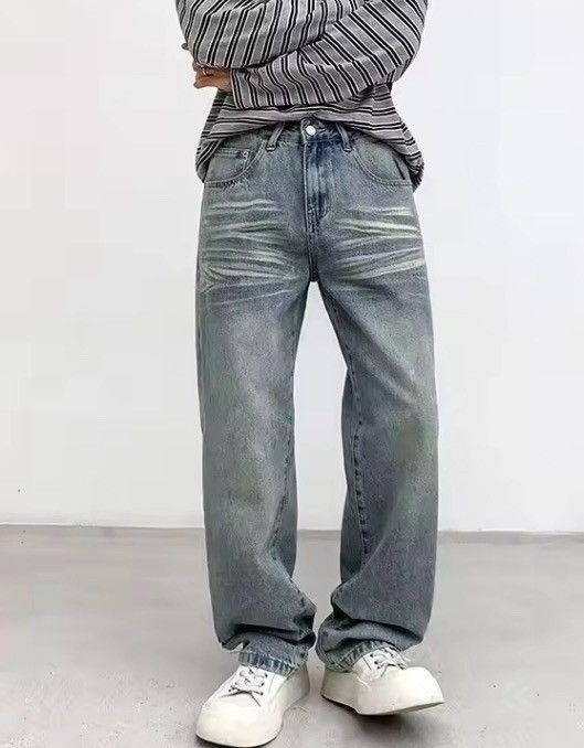 Jean Light-Wash Relaxed Fit Denim Jeans | Loose Fit Size US 36 / EU 52 - 6 Thumbnail