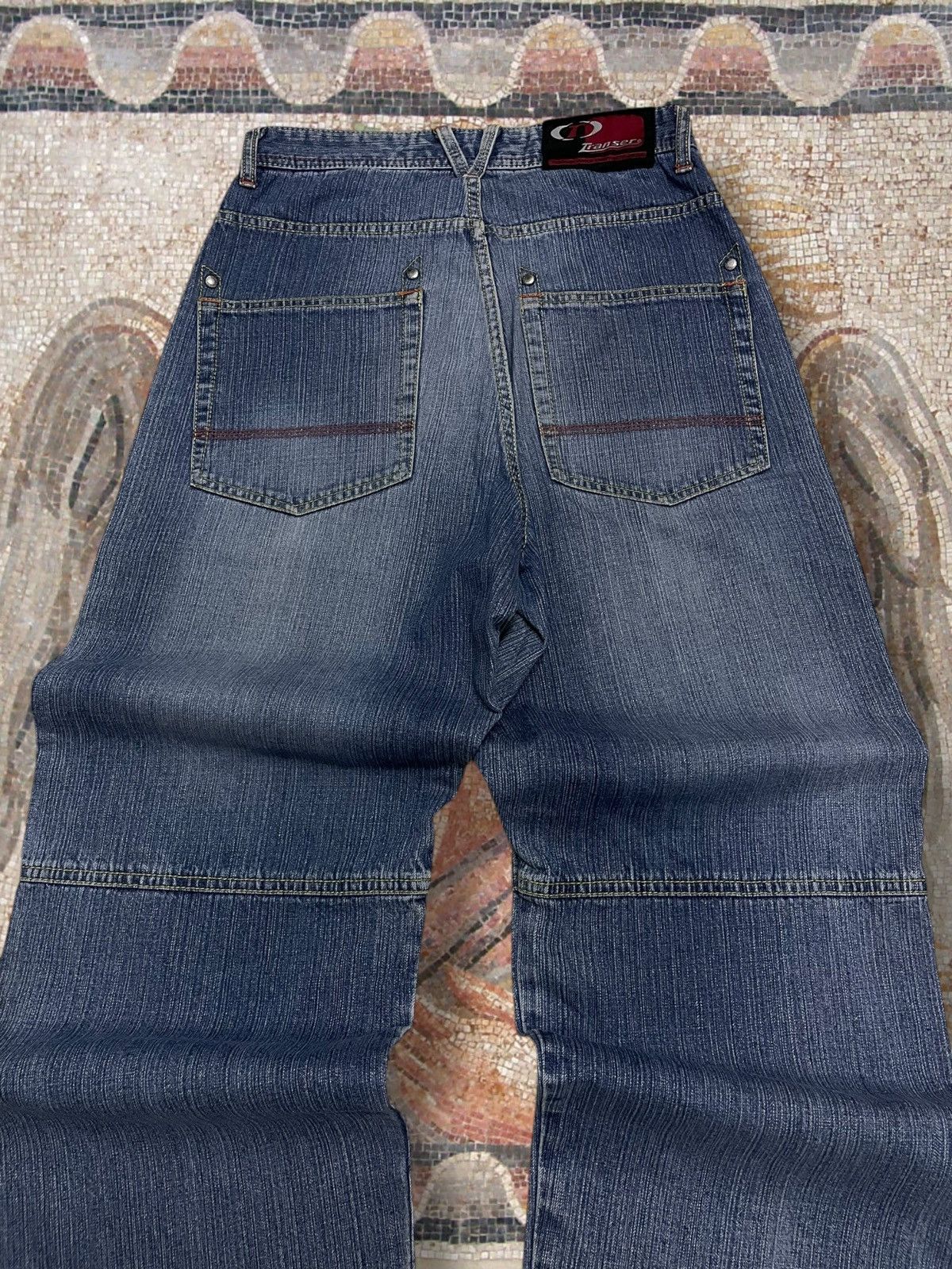 Japanese Brand Vintage 1990s Japan Designer Transer Double Knee Baggy Denim Size US 28 / EU 44 - 11 Thumbnail