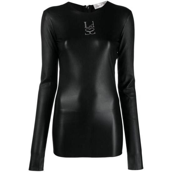 Ludovic De Saint Sernin LUDOVIC DE SAINT SERNIN Women Tops TP003U LEA002 BLACK Size XS / US 0-2 / IT 36-38 - 1 Thumbnail