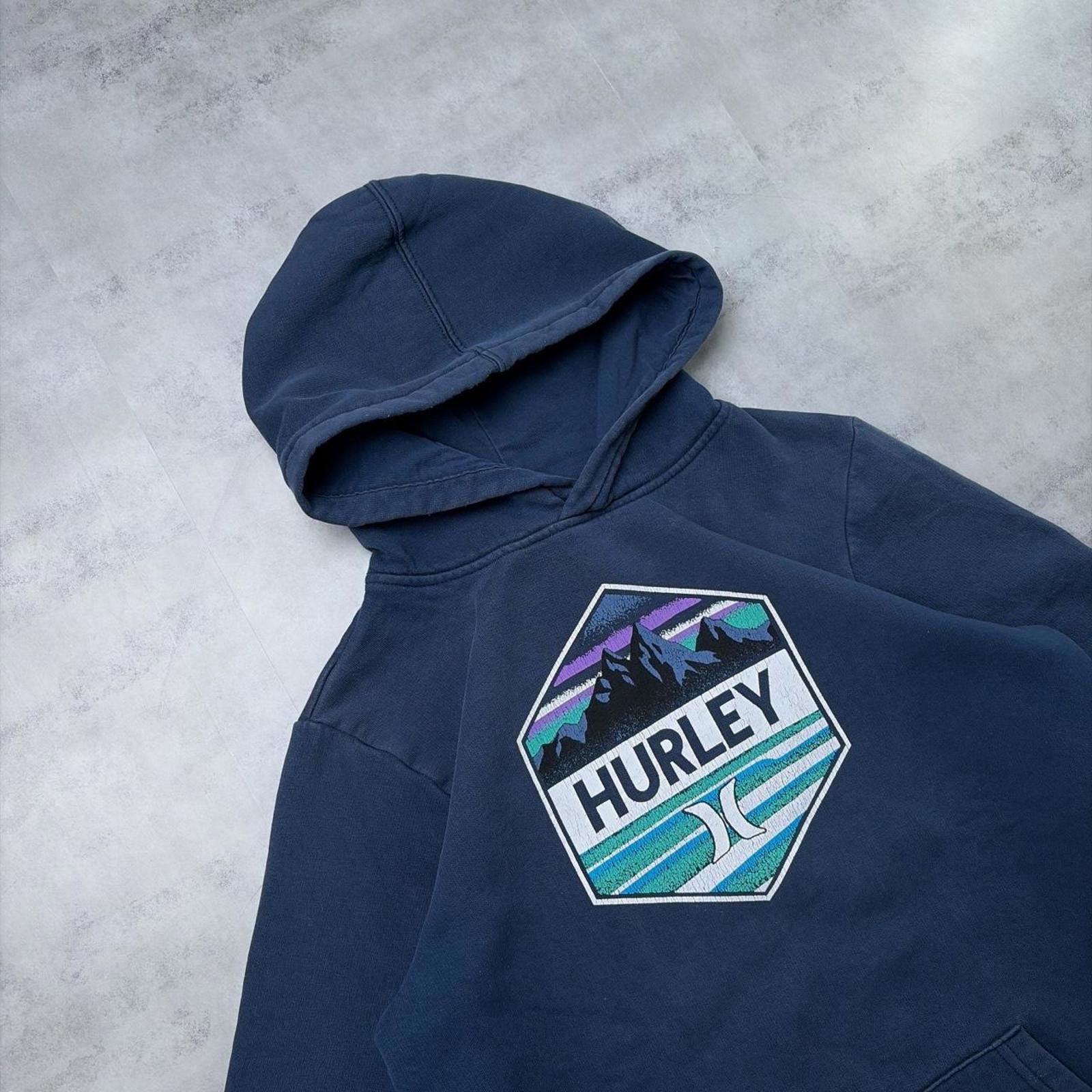Hurley Y2K Navy Hurley International Grunge Surfwear Hoodie Size L / US 10 / IT 46 - 5 Thumbnail