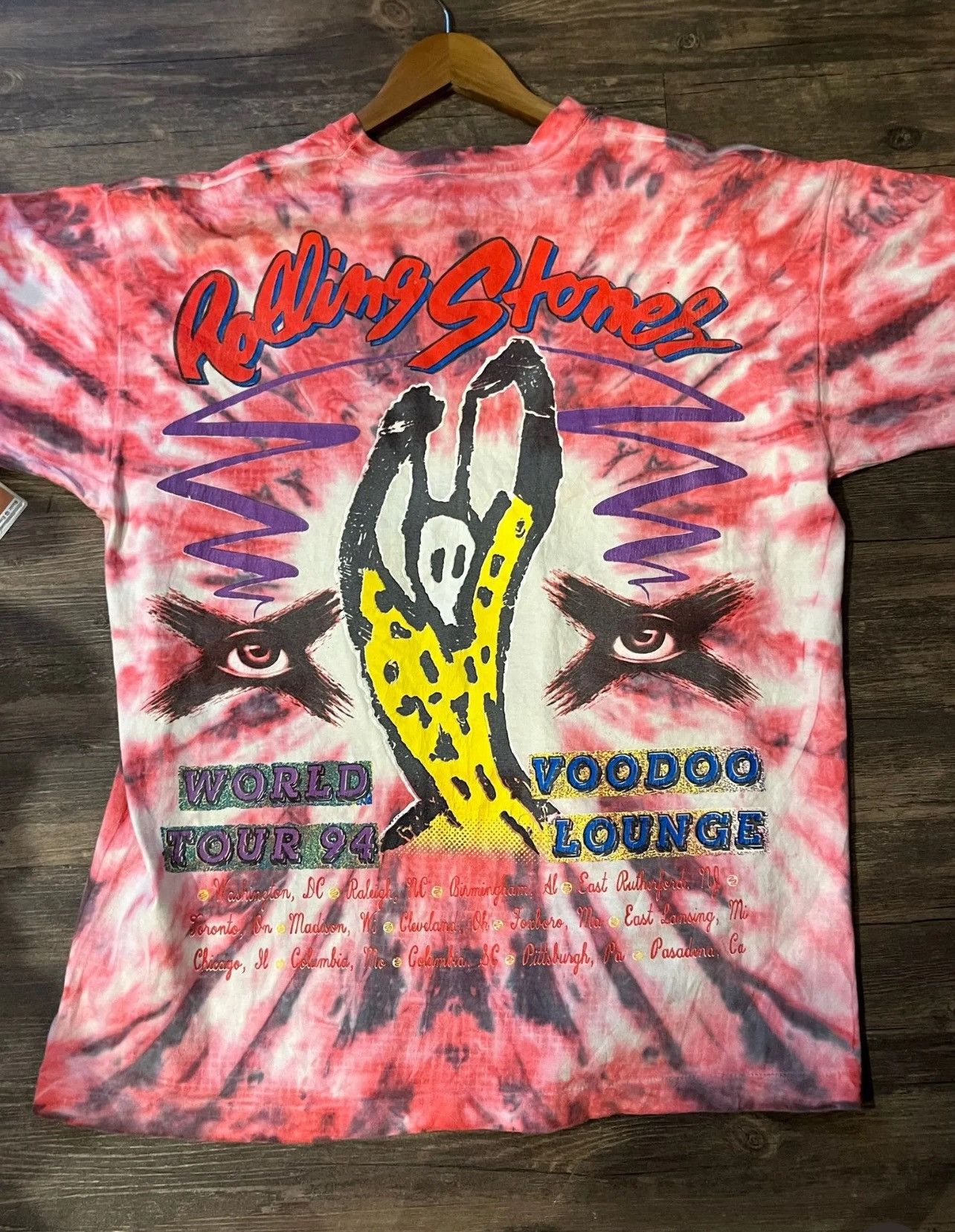 Vintage Vintage 1994 Rolling Stones Voodoo Lounge Tour Tee XXL Size US XXL / EU 58 / 5 - 2 Thumbnail