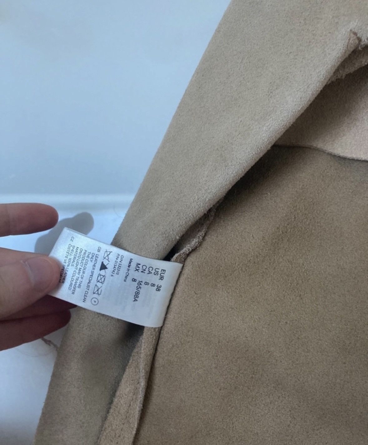 H&M × Maison Margiela Maison Margiela x H&M Beige Suede mannequin Leather jacket Size M / US 6-8 / IT 42-44 - 7 Thumbnail