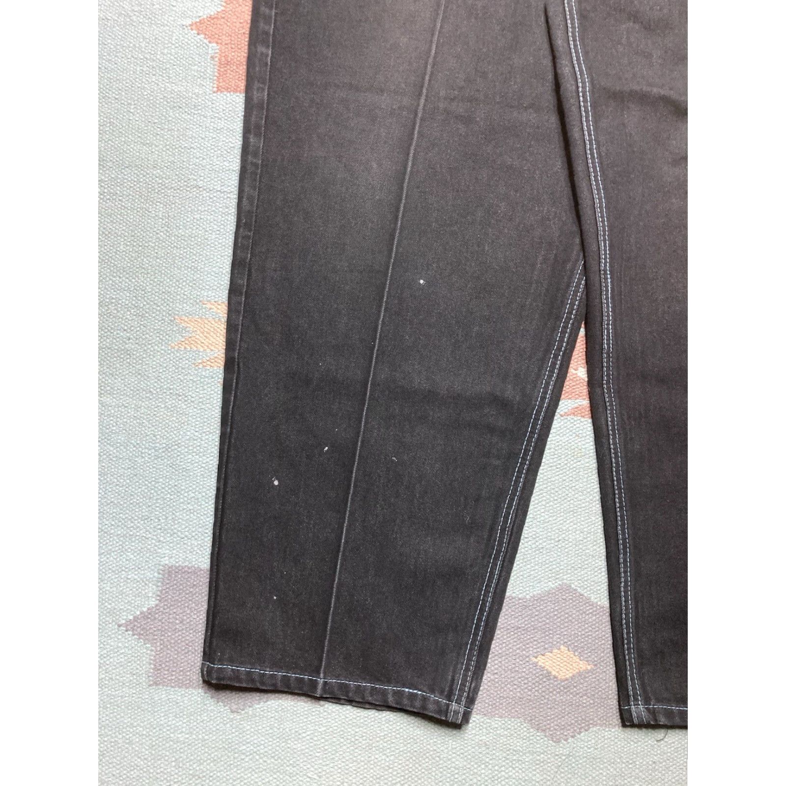 Vintage VINTAGE Knockout Jeans Wide-Leg 45x30 Black Hip Hop Grunge Skater Men Jeans Reg 45" Inseam 30" 9.5" Leg Opening Size US 44 / EU 60 - 5 Thumbnail