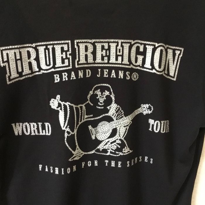 True Religion True Religion Black Buddha Crystal TShirt Grailed