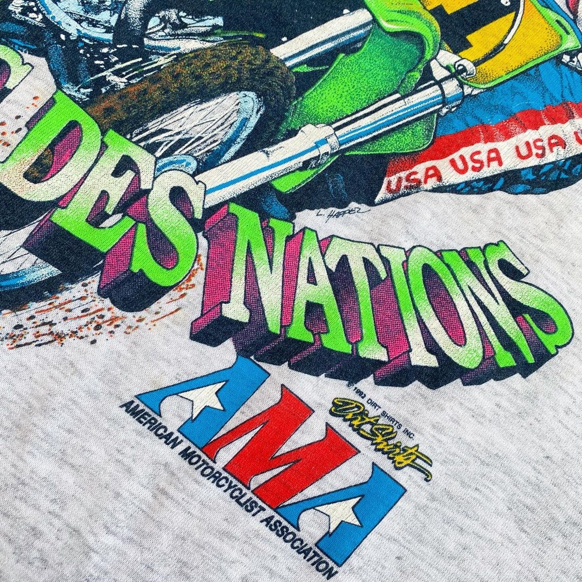 Vintage Vintage 90s Australia Motocross Des Nations tshirt Size US XL / EU 56 / 4 - 5 Thumbnail