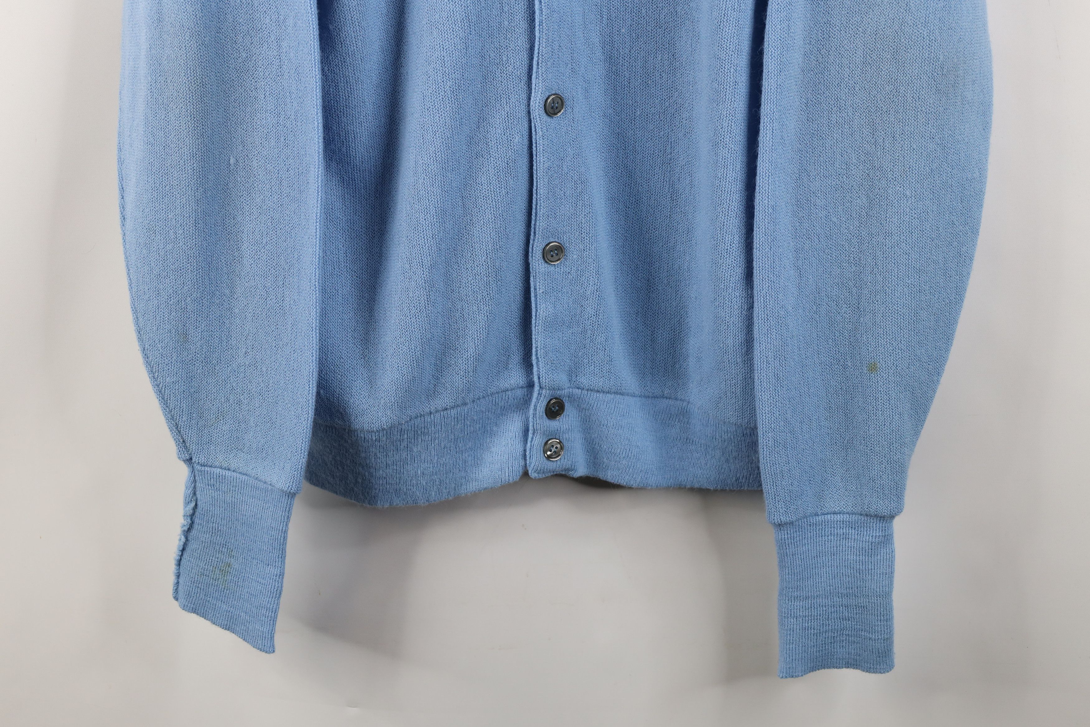 Vintage Vintage 70s Streetwear Equestrian Cardigan Sweater Blue USA Size US L / EU 52-54 / 3 - 3 Thumbnail