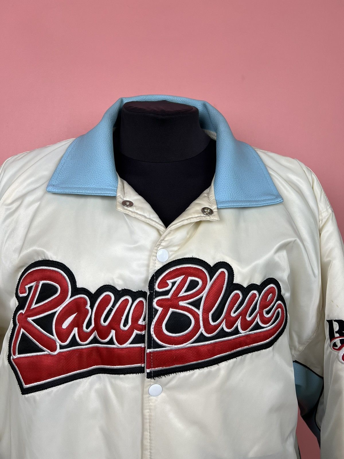 Vintage Raw blue bomber vintage rare jacket hype Size US XL / EU 56 / 4 - 2 Thumbnail