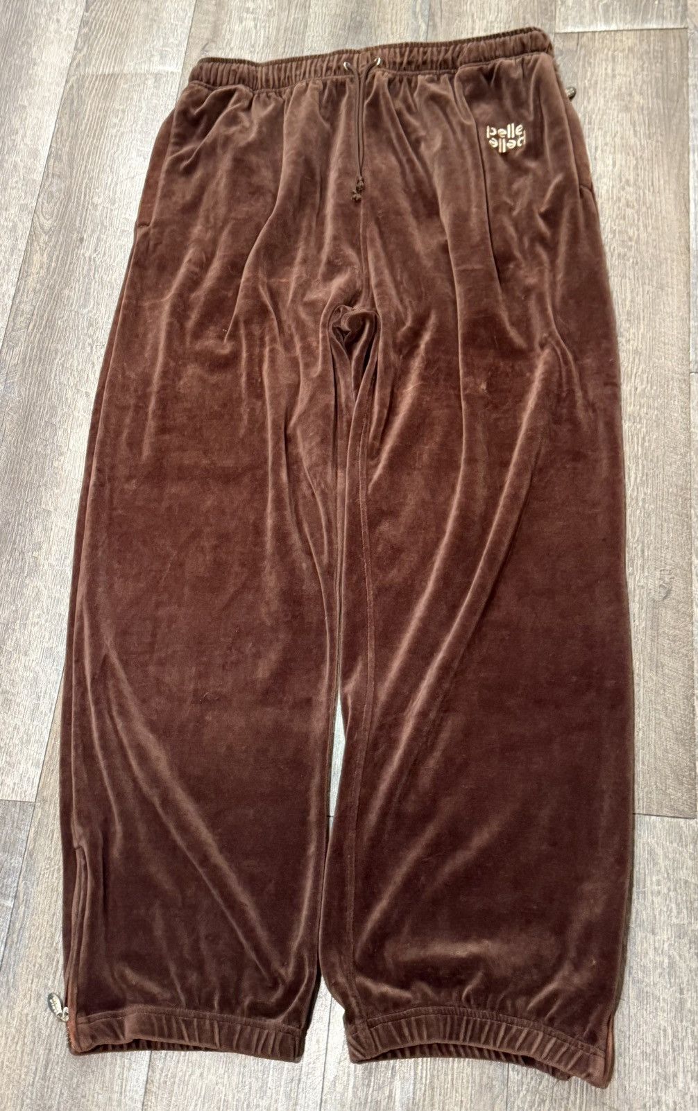 Pelle Pelle Vintage Pelle Pelle Brown Velour Track Pants size 2XL Size US 40 / EU 56 - 3 Thumbnail