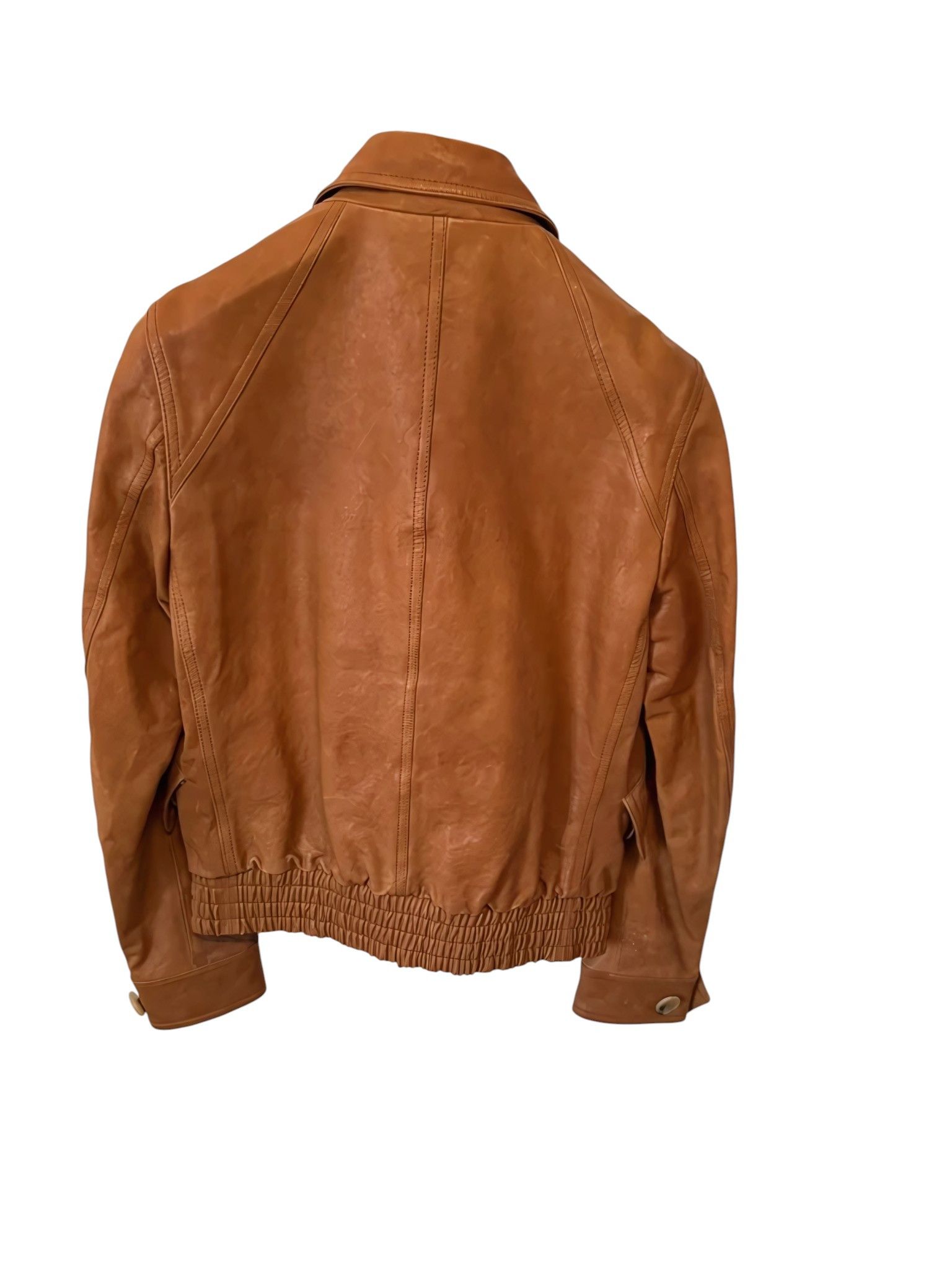 Burberry Prorsum BABY CALFSKIN LEATHER COGNAC JACKET Size US M / EU 48-50 / 2 - 2 Thumbnail