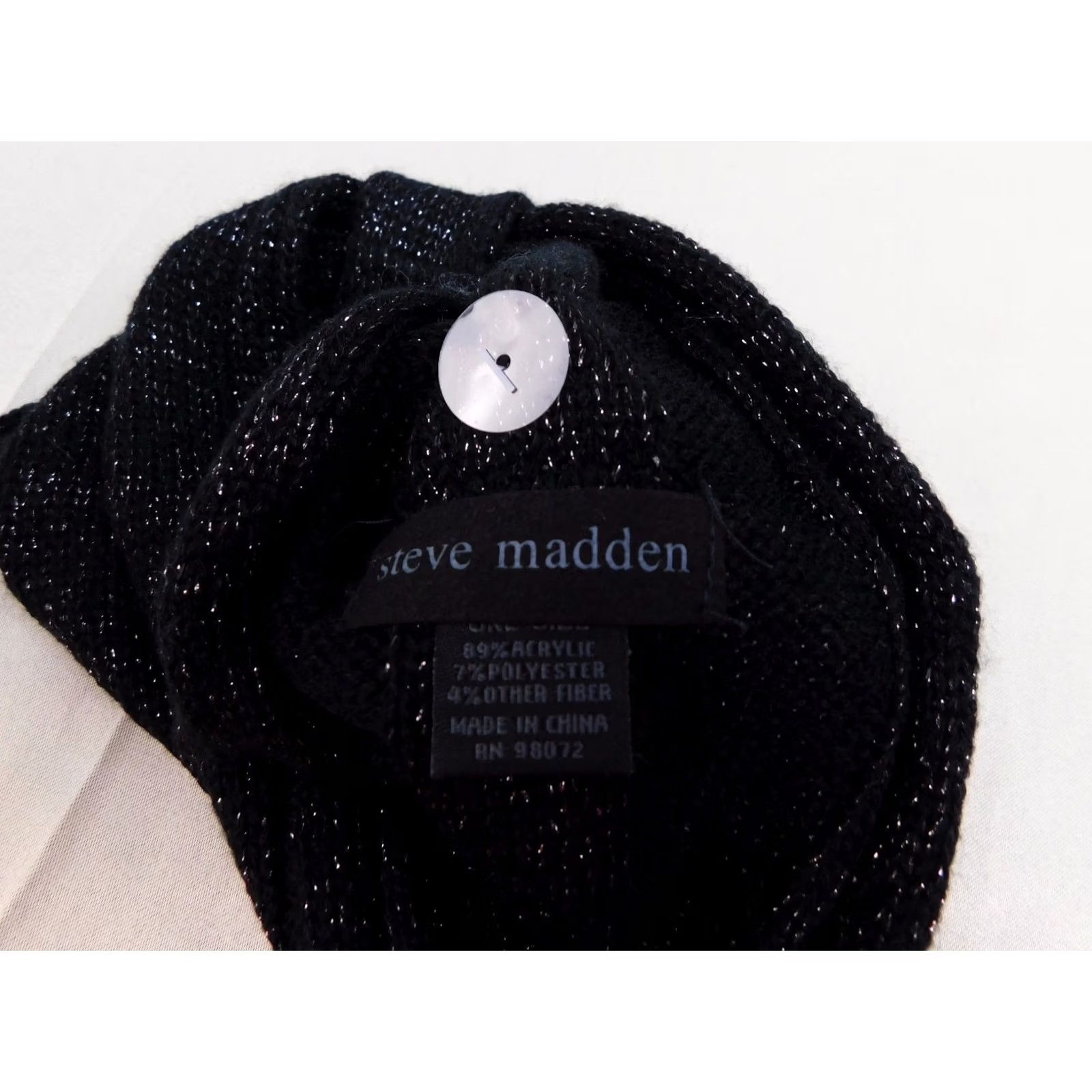 Steve Madden Steve Madden Headband Knit Metallic Black Silver Head Wrap Ear Warmers M29004 Womens Size ONE SIZE - 5 Thumbnail