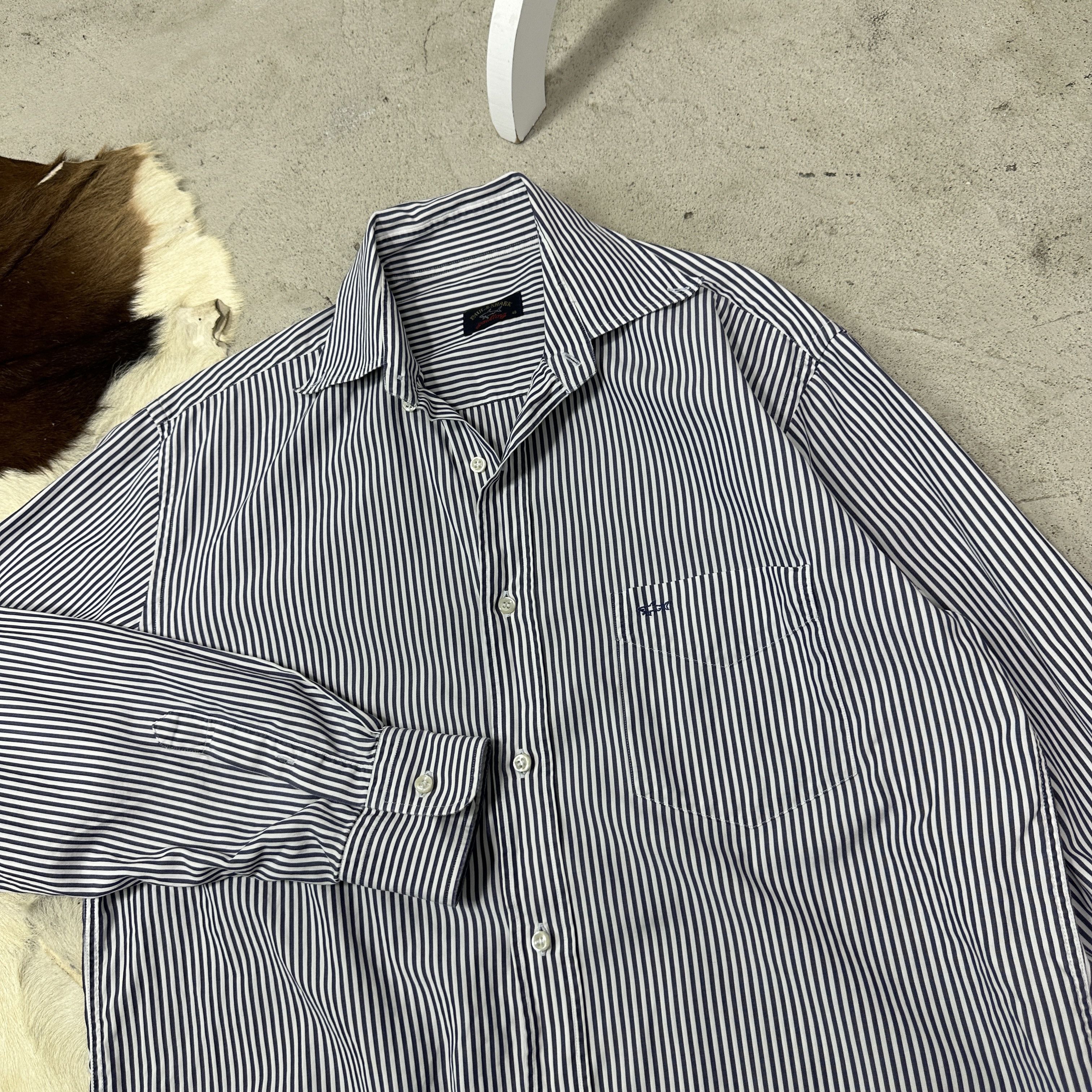 Paul & Shark Vintage Streetwear Elegant Striped Paul & Shark Shirt Y2K Size US M / EU 48-50 / 2 - 2 Thumbnail