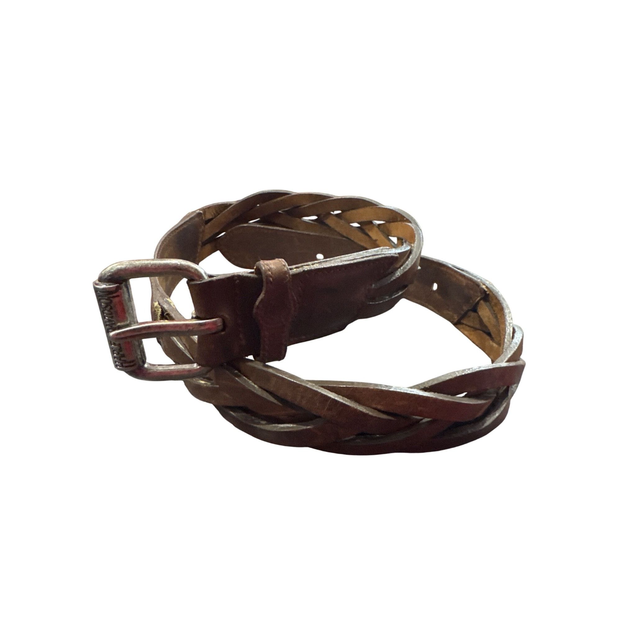 Harley Davidson Harley-Davidson Mens Brown Braided Leather waist belt Size 3 Size 36 - 1 Thumbnail