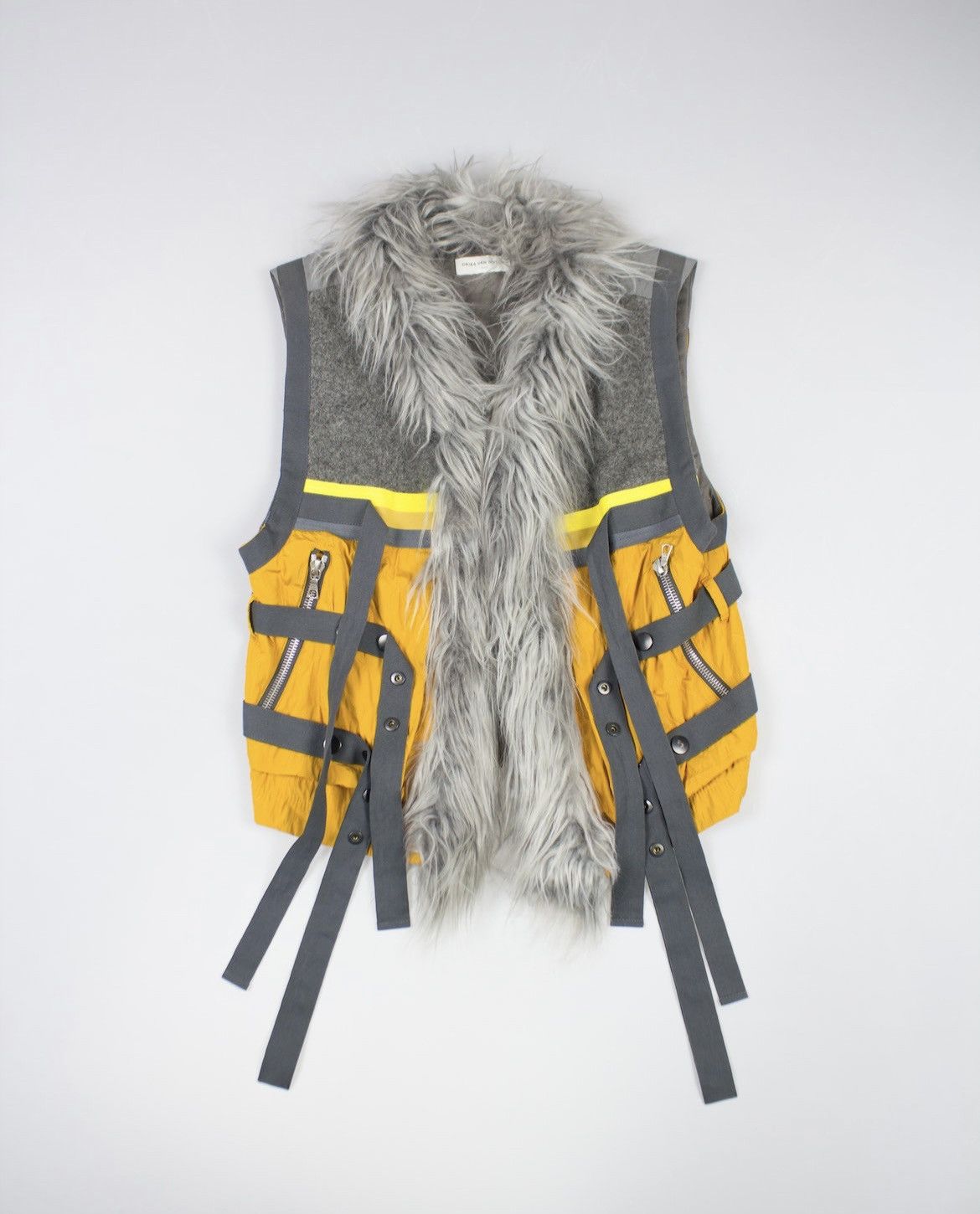 Dries Van Noten FW14 Sample Fur-Trim Bondage Vest Size US M / EU 48-50 / 2 - 1 Thumbnail