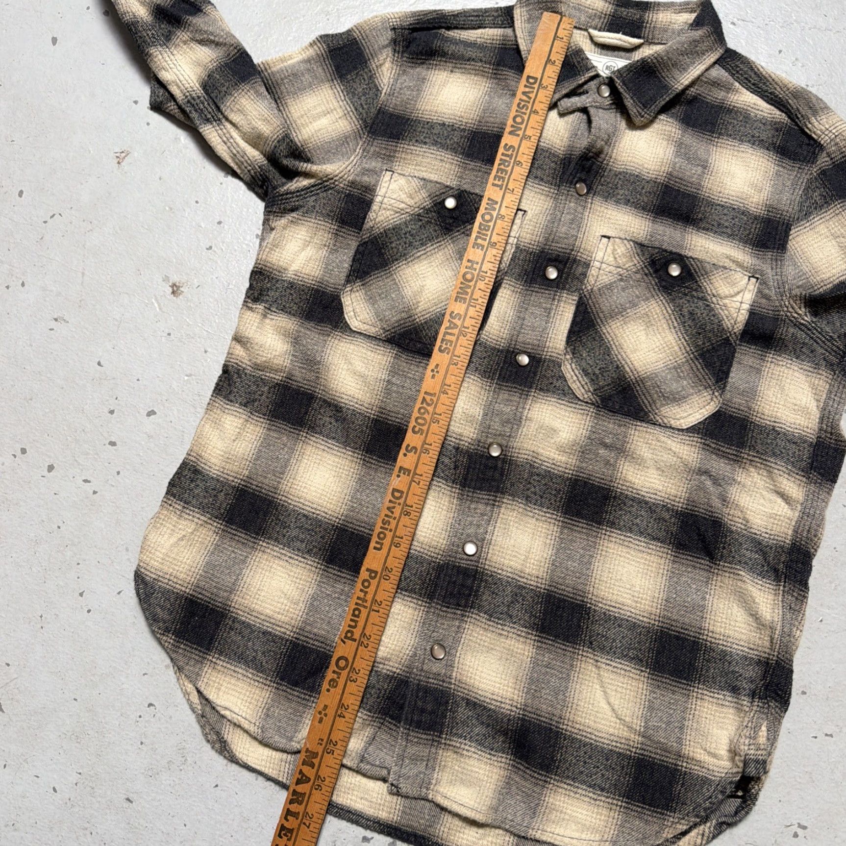 Rogue Territory Rogue Territory BM Brushed Plaid Snap Button Shirt Ombré Shadow Made USA M Shirt Mens Size US M / EU 48-50 / 2 - 3 Thumbnail