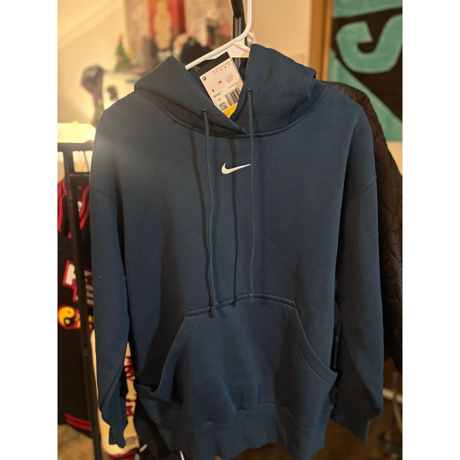 Nike SZ S - Women's Nike Hoodie, Dark Blue Size S / US 4 / IT 40 - 1 Thumbnail