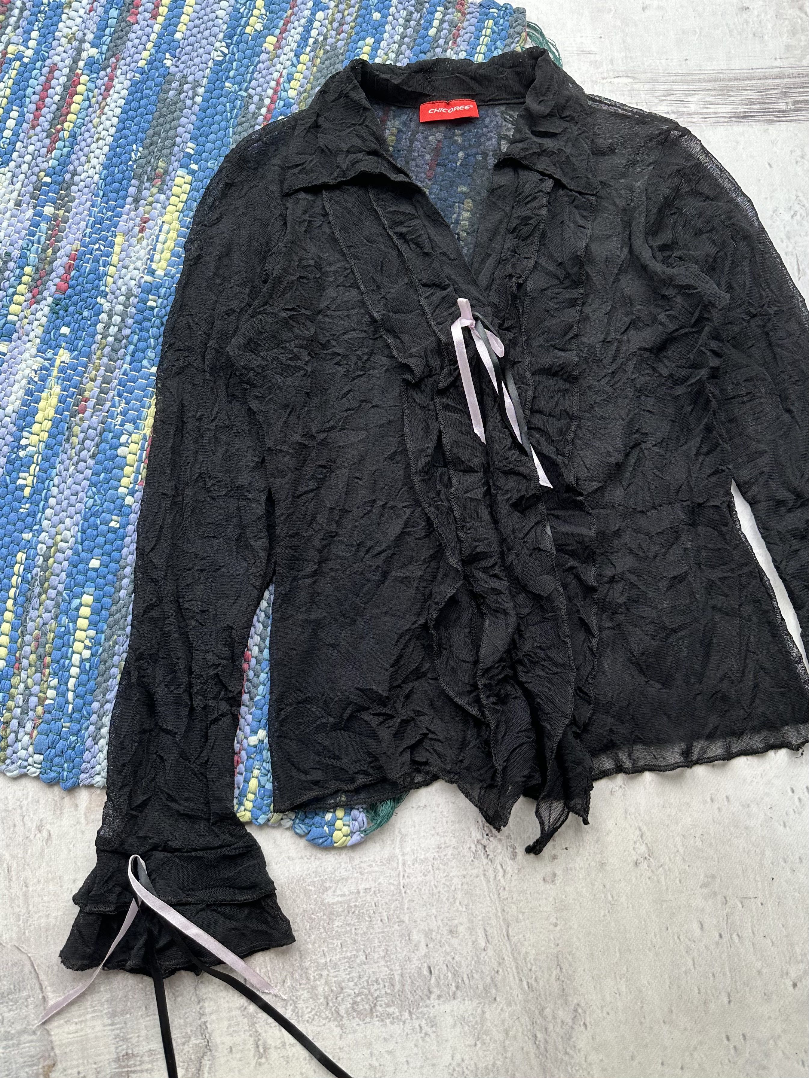 Japanese Brand Vintage Mesh Blouse A307(105)D15 Size M / US 6-8 / IT 42-44 - 2 Thumbnail