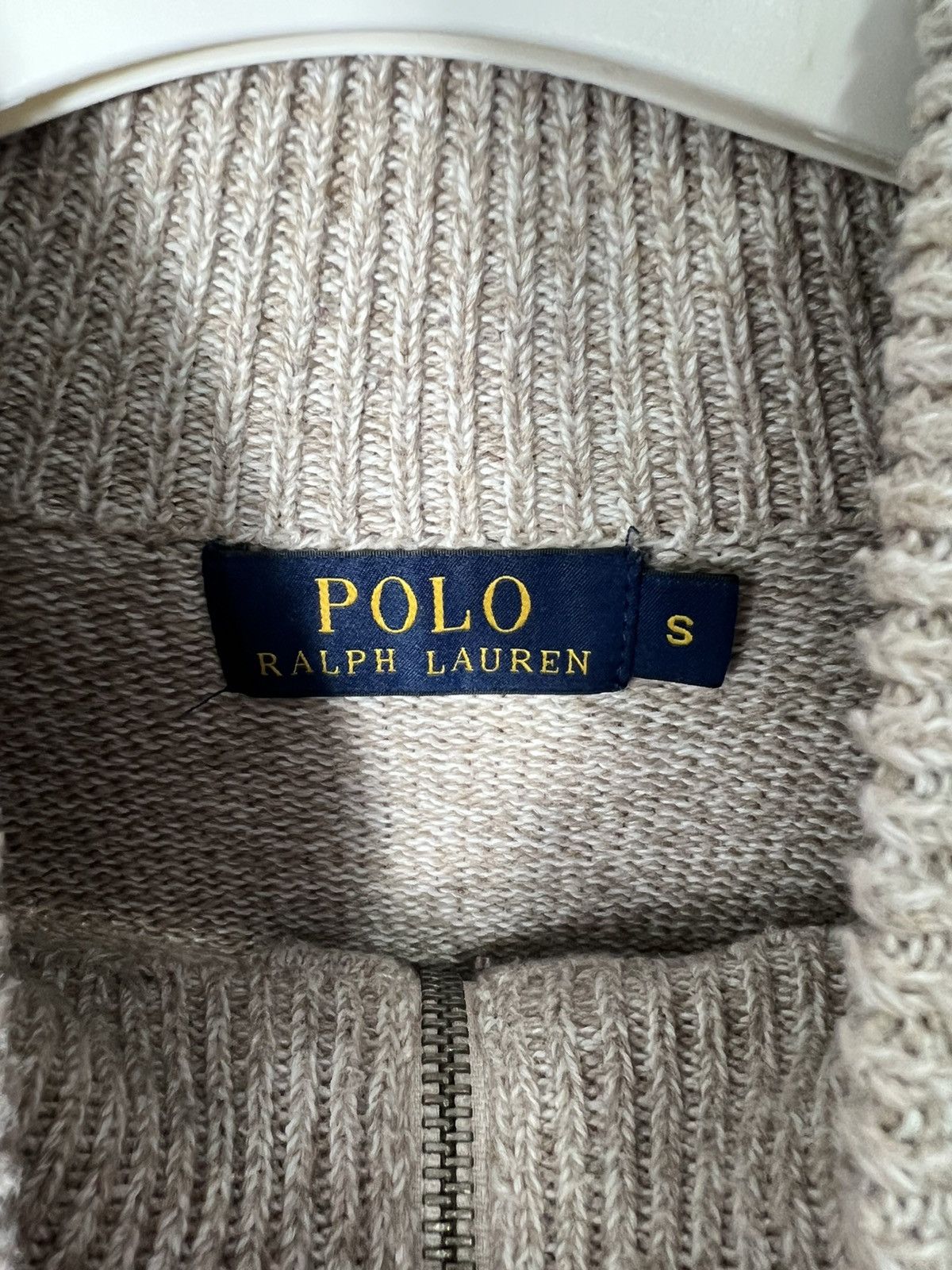 Polo Ralph Lauren Vintage streetwear Polo Ralph Lauren 1/4 Zip Beige Sweater Size US S / EU 44-46 / 1 - 6 Thumbnail