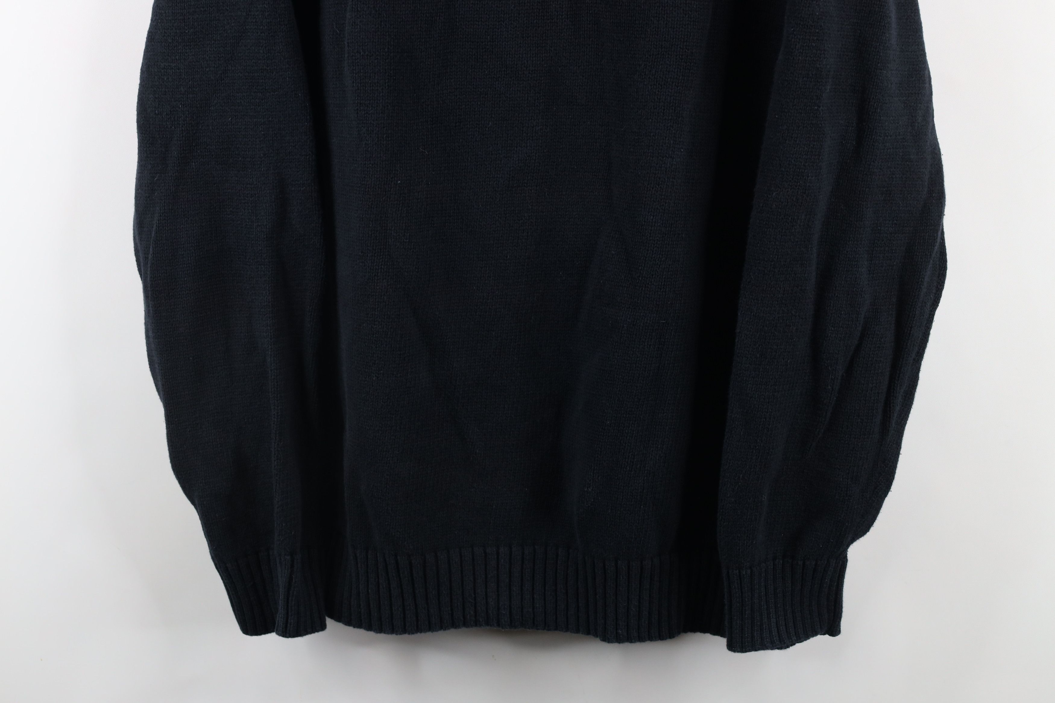 Vintage Vintage 90s Streetwear Cotton Knit Crewneck Sweater Black Size US L / EU 52-54 / 3 - 3 Thumbnail