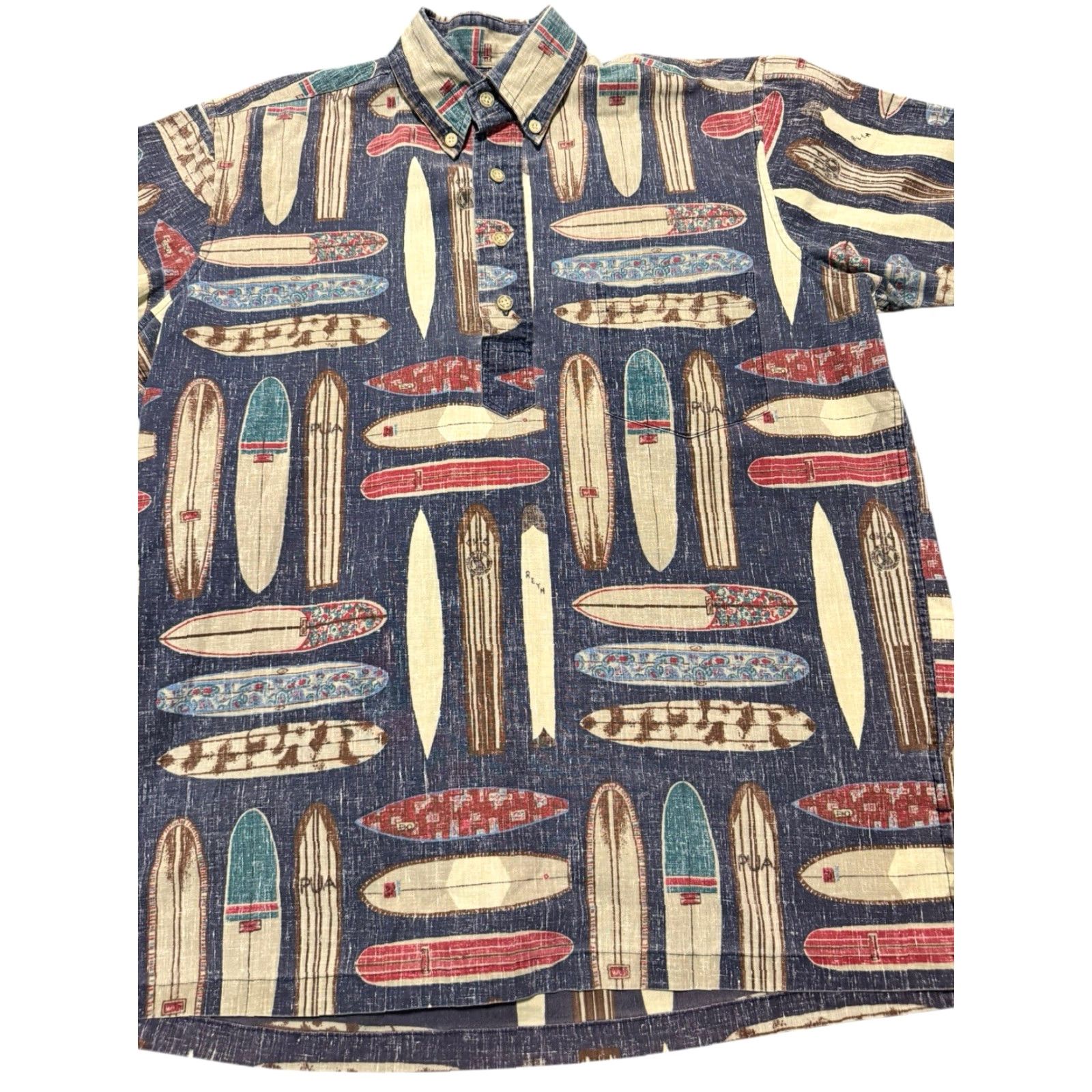 Reyn Spooner VINTAGE Reyn Spooner Hawaiian Shirt Mens S Surfboard Aloha All Over 90s Beach Tropical Floral Surfing Graphic Print Short Sleeve Button-Up Size US S / EU 44-46 / 1 - 5 Thumbnail