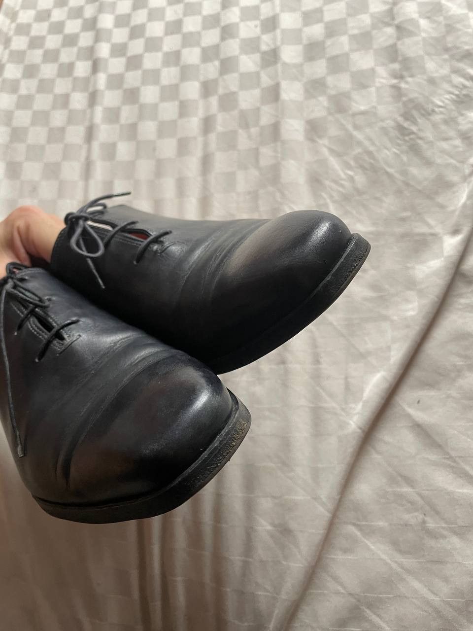 Santoni Santoni Derby Leather Dress Shoes Size US 11.5 / EU 44-45 - 8 Thumbnail