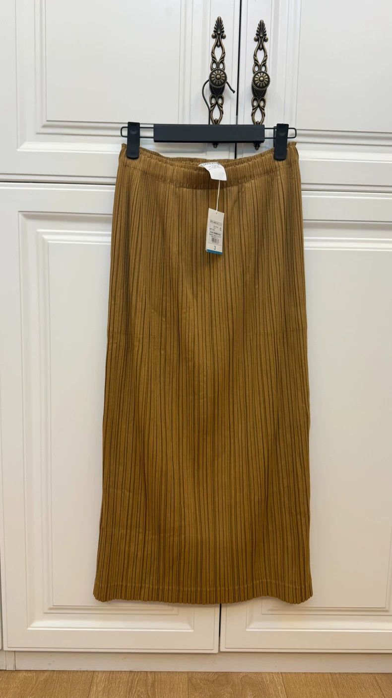 Issey Miyake Issey Miyake size:3 Yellow ramie skirt Size 31" - 1 Thumbnail
