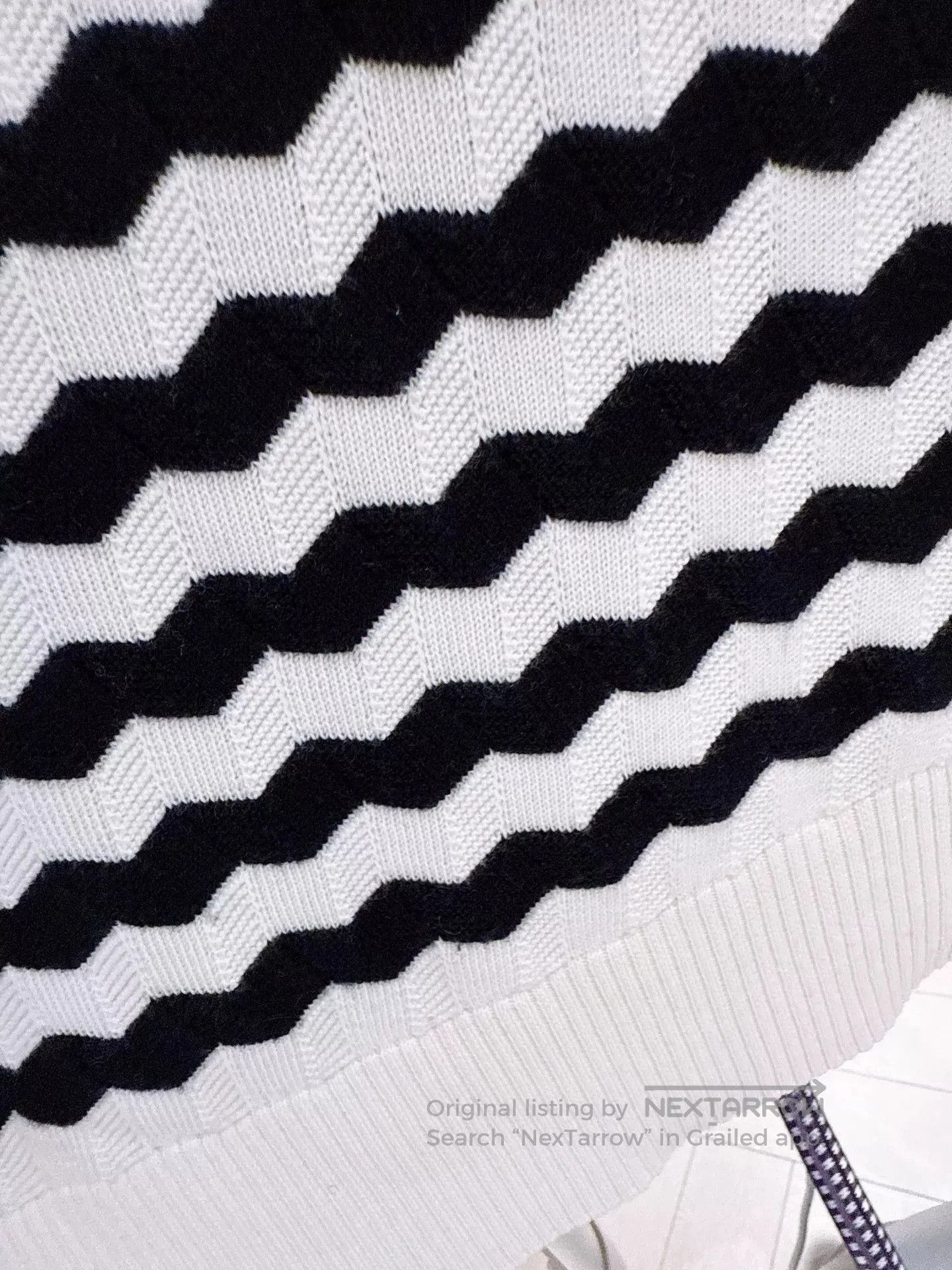 Loro Piana Loro Piana Black and White Striped Merino Wool Knit Sweater Size US S / EU 44-46 / 1 - 4 Thumbnail