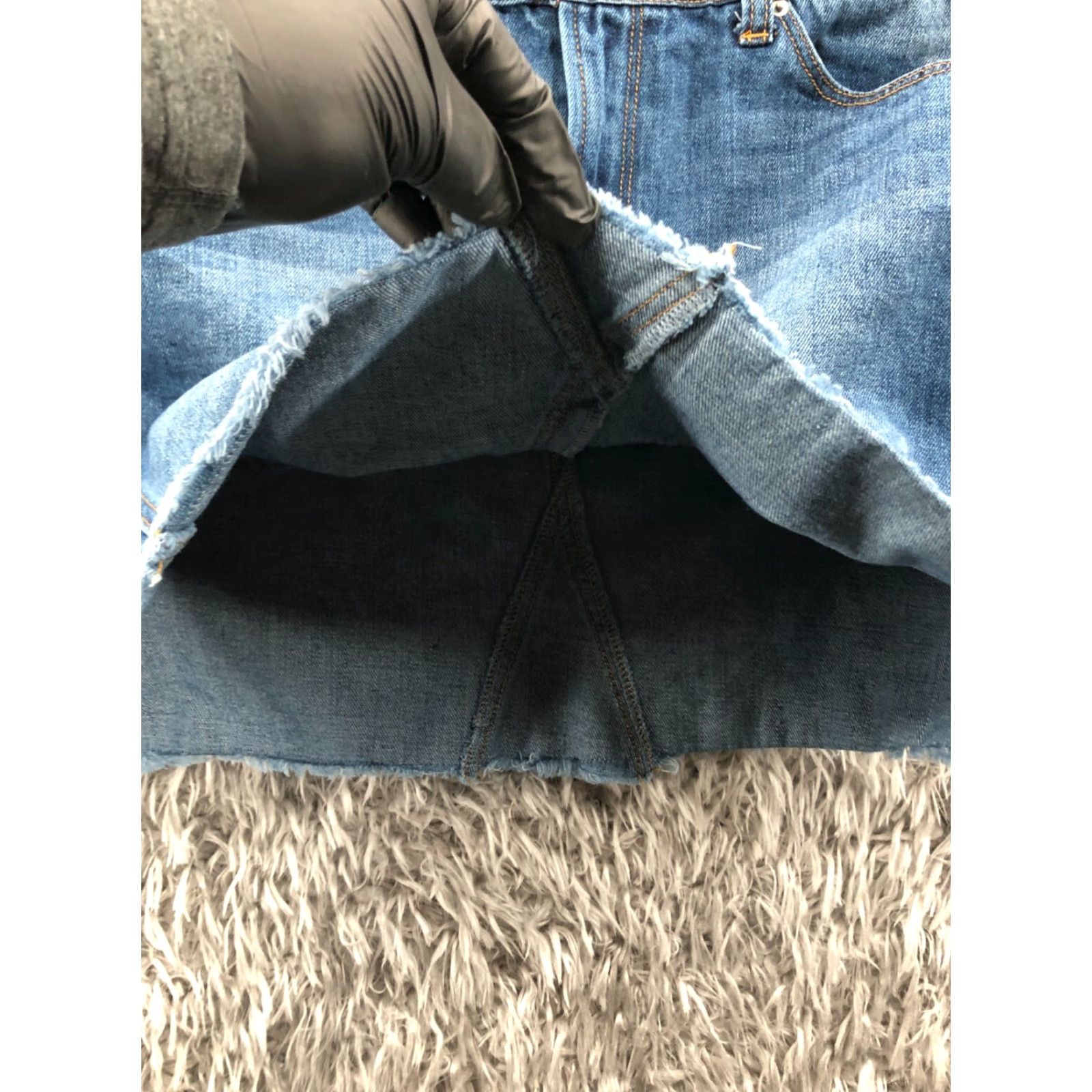 Vintage Kensie Jeans Skirt Womens 6 Blue Denim Midi Straight & Pencil Zip Built in Shorts Stretch Casual All Seasons Size 28" / US 6 / IT 42 - 4 Thumbnail