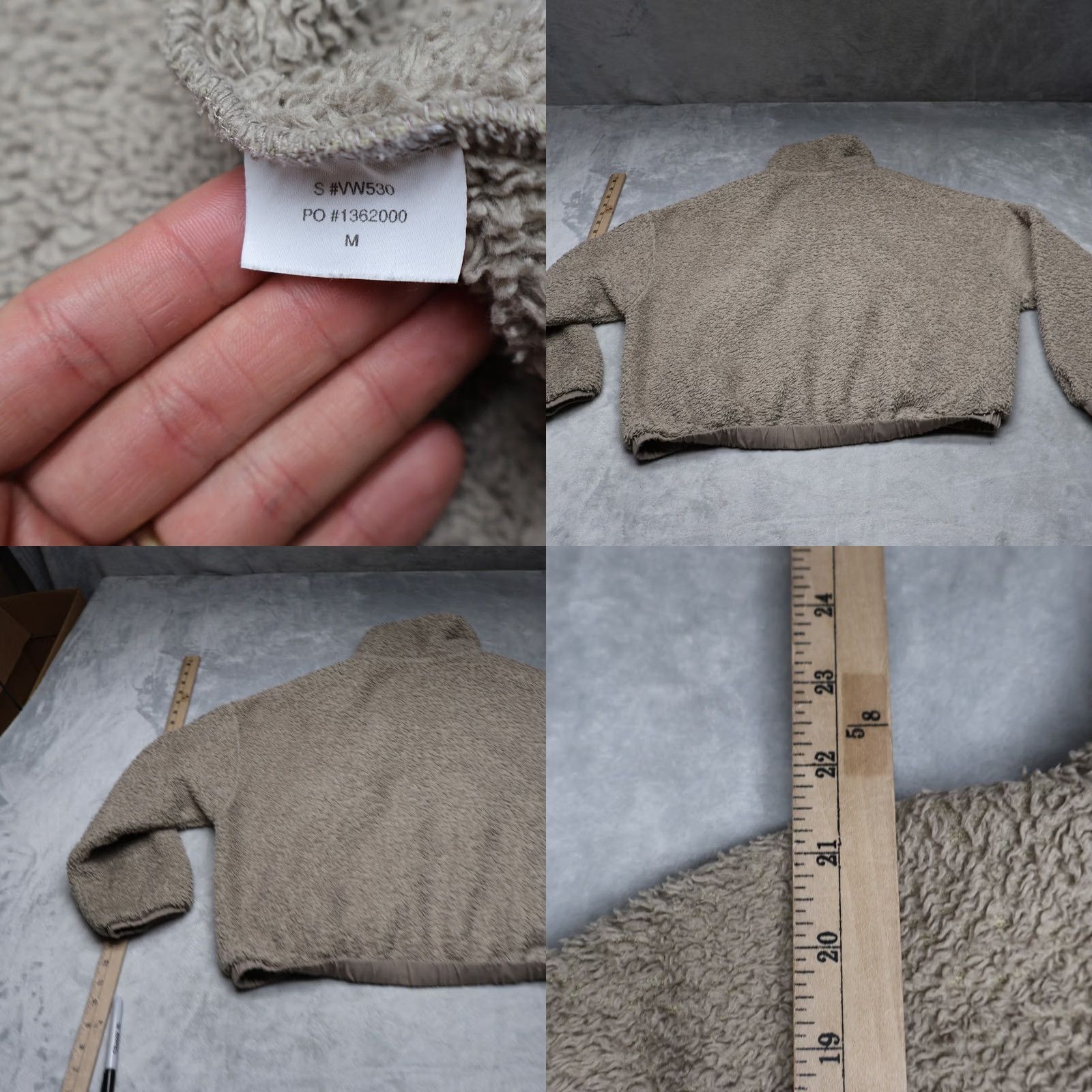 Vuori Vuori Jacket Womens M Beige White Sherpa Teddy Cozy Fleece Full Zip Pockets Zipper Snap Casual Fall Winter Relaxed Size M / US 6-8 / IT 42-44 - 8 Thumbnail