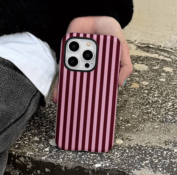 Other Pink Striped iPhone Case Size ONE SIZE - 1 Thumbnail