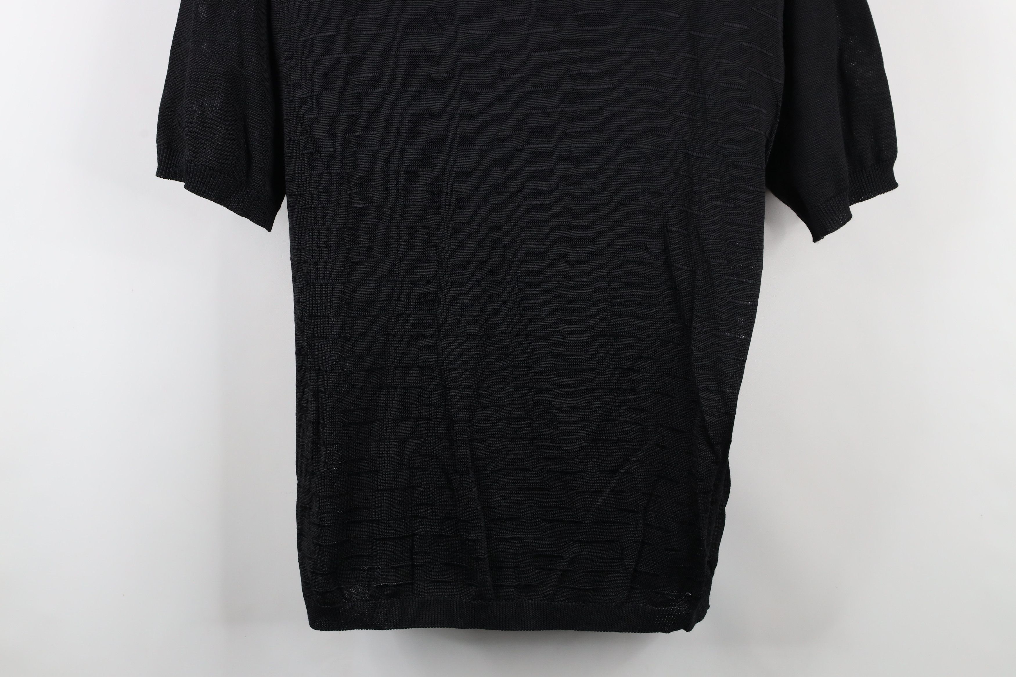 Vintage Deadstock Vintage 90s Streetwear Knit Collared Polo Black Size US XXL / EU 58 / 5 - 3 Thumbnail