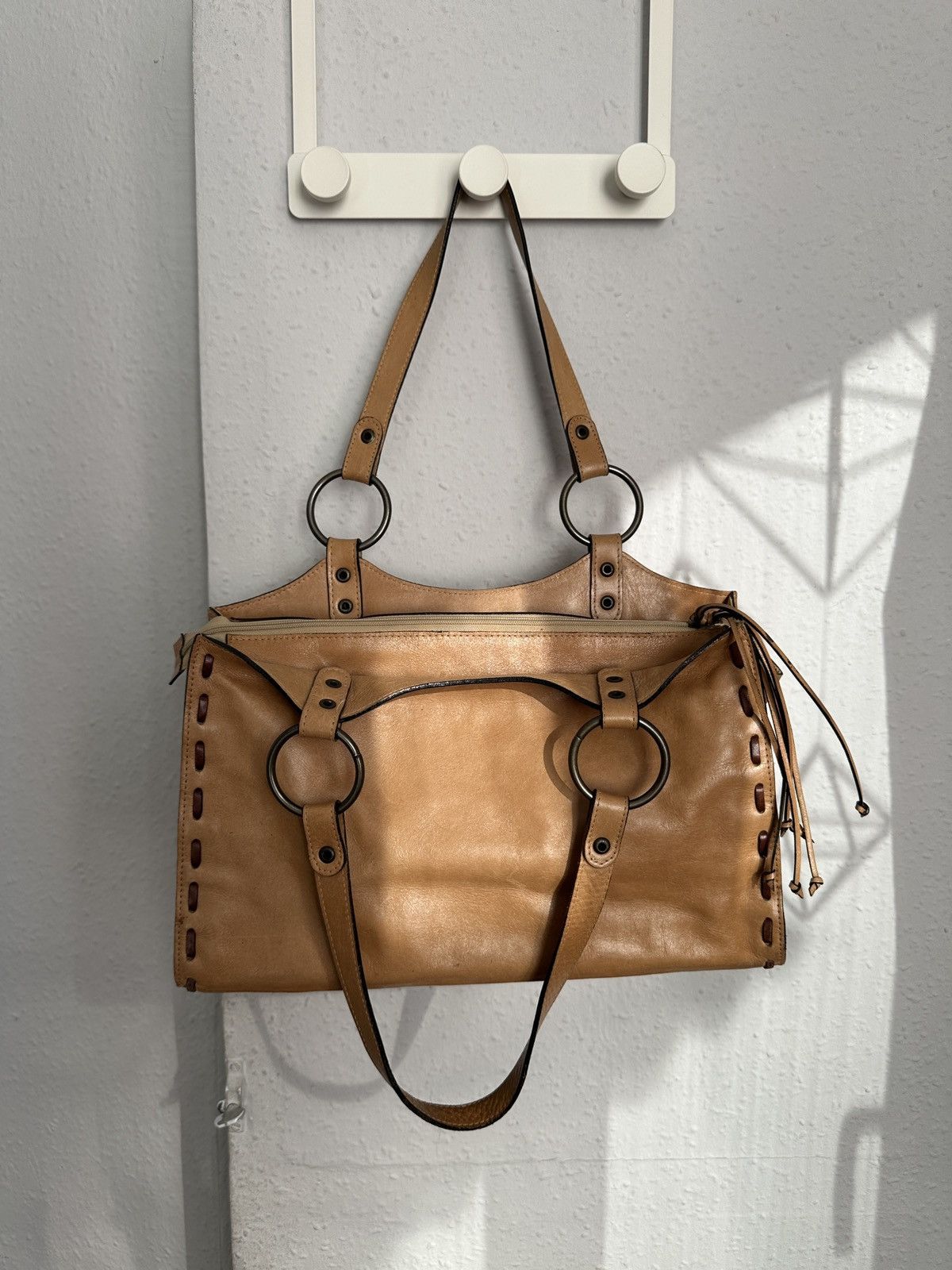 Leather Vintage Distressed Leather Bag Cowgirl Western Rodeo Style Size ONE SIZE - 9 Thumbnail