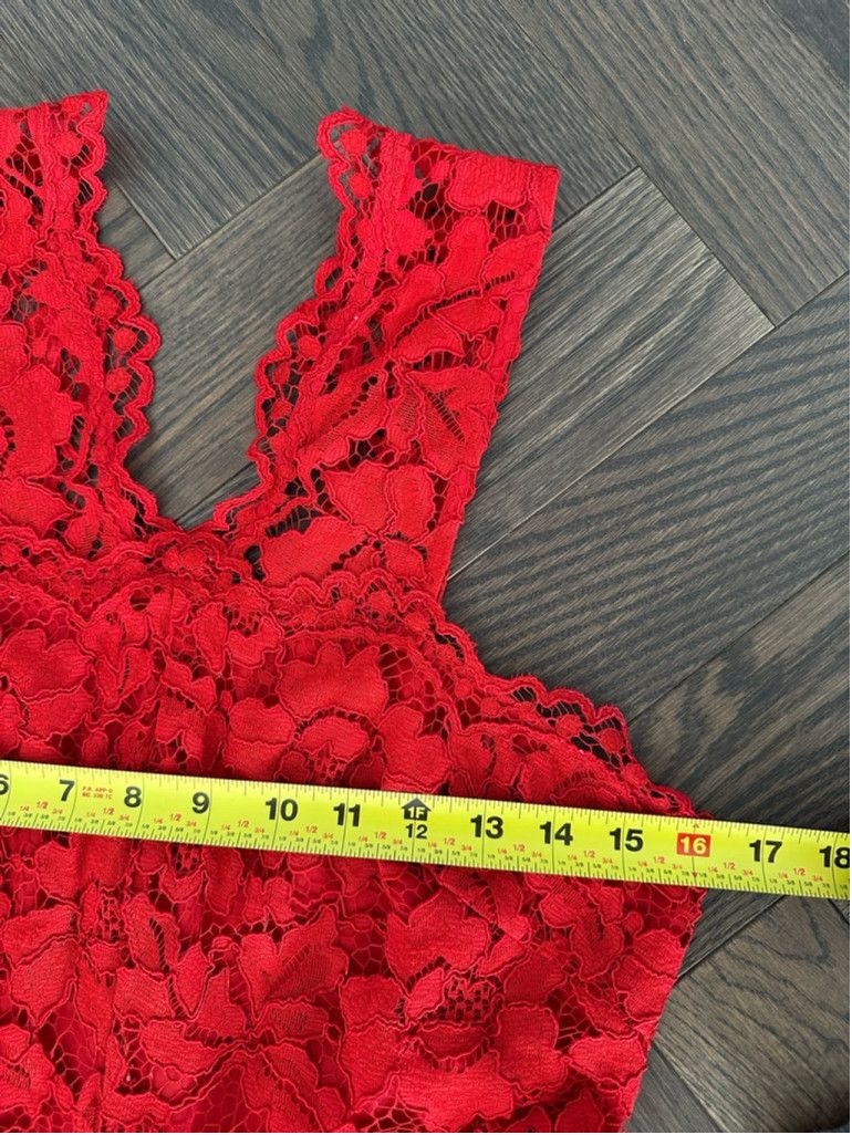 Sandro Women's Sandro Red Lace Dress Size 3 Size L / US 10 / IT 46 - 3 Thumbnail