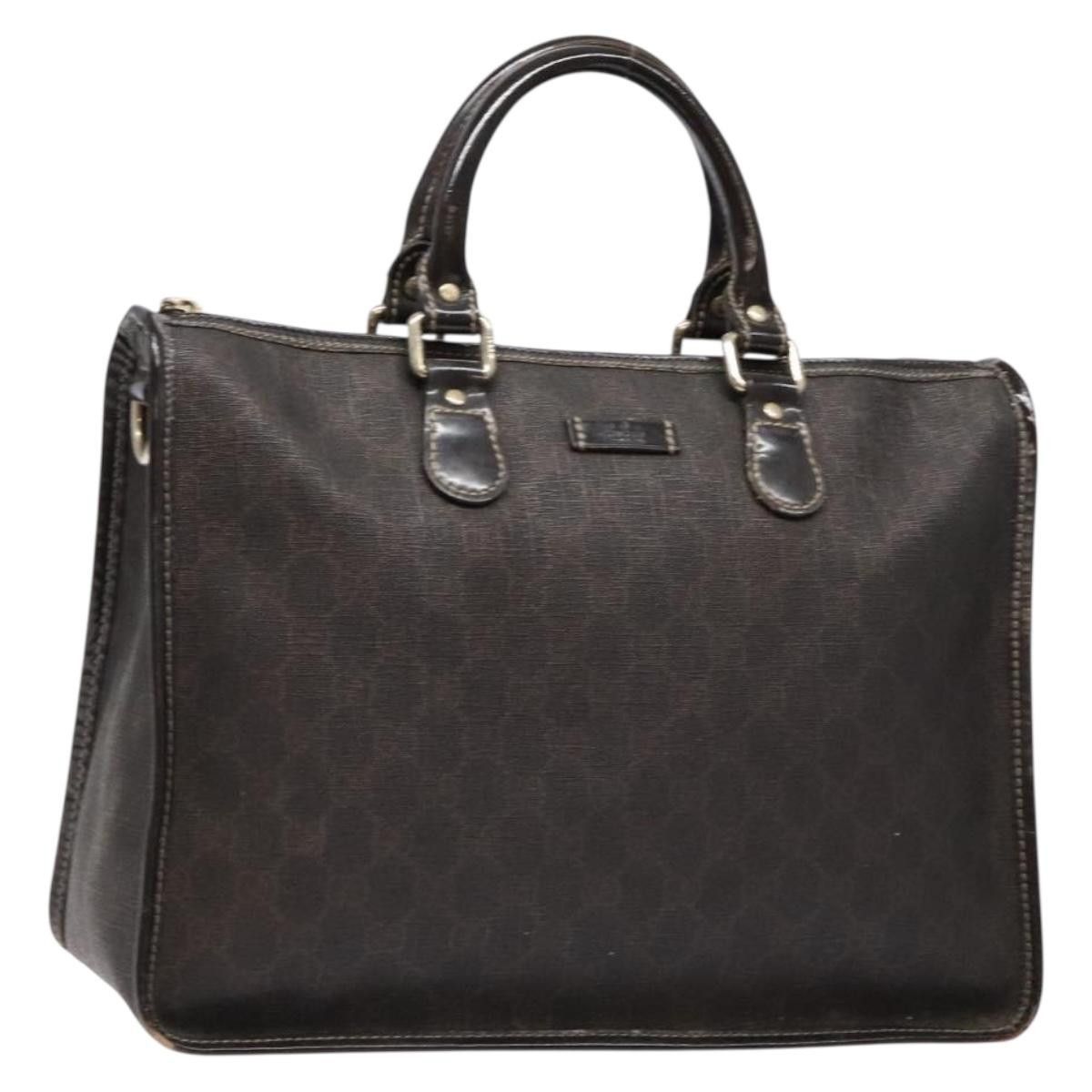 Gucci GUCCI GG Supreme Hand Bag Pvc Leather Gold Dark Brown Size ONE SIZE - 1 Thumbnail