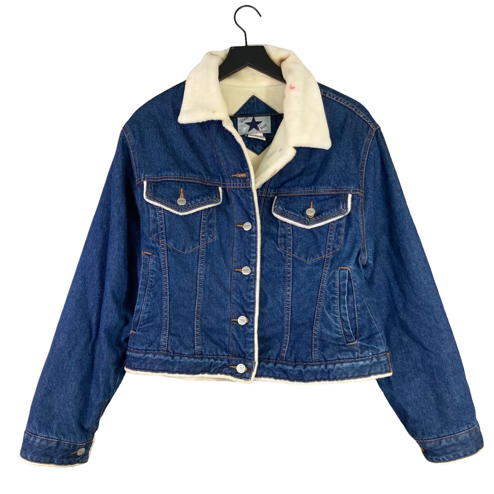 Other VTG Blue Star Apparel Denim Jacket Sherpa Style Rare Large Size L / US 10 / IT 46 - 1 Thumbnail