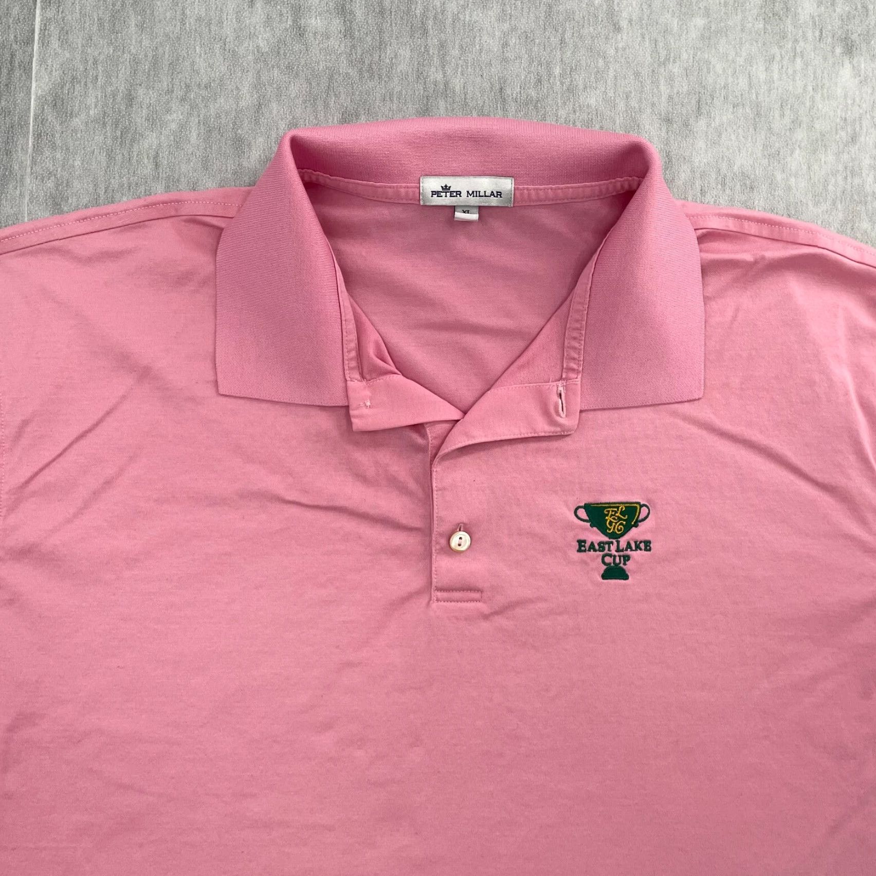Peter Millar Peter Millar Polo Shirt Adult XL Pink Golf East Lake Cup Logo Mens XL Polo Shirt Pink East Lake Cup Logo Mens XL Size US XL / EU 56 / 4 - 3 Thumbnail