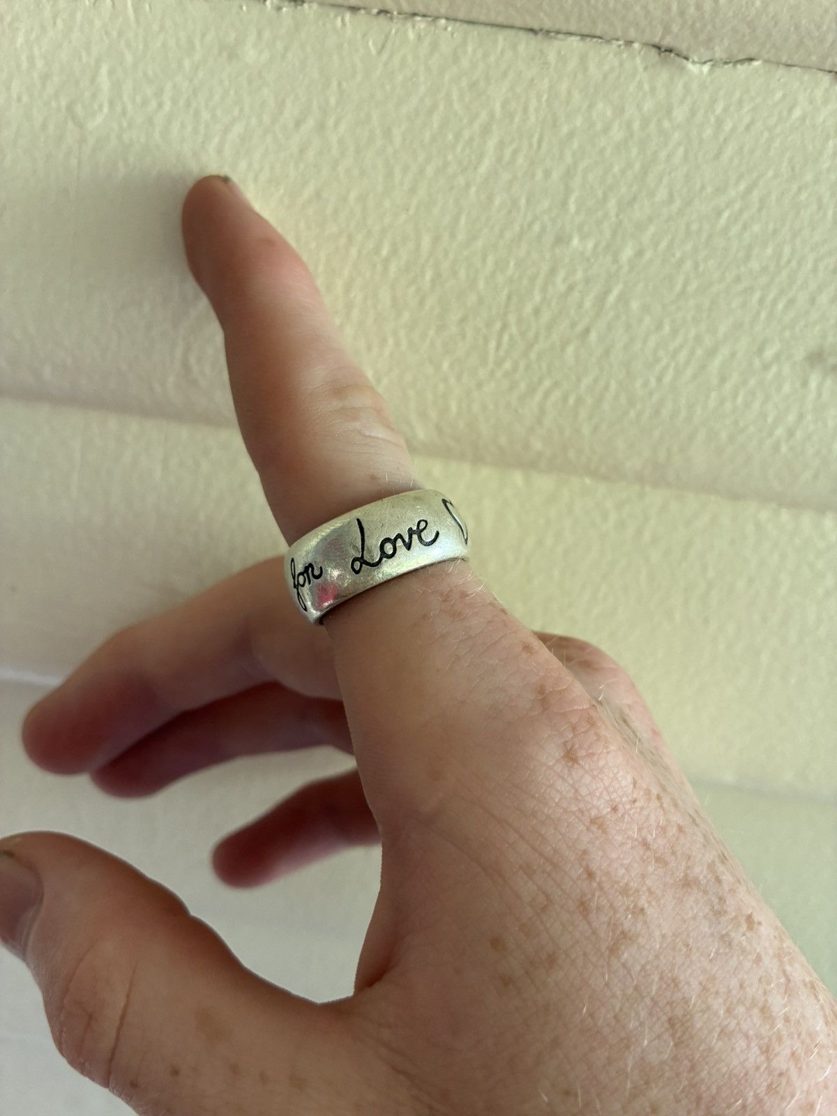 Gucci Gucci “Blind For Love” Sterling Silver Ring Size ONE SIZE - 3 Thumbnail