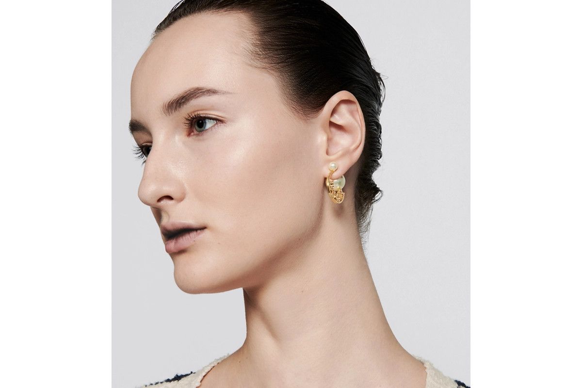Dior o1bcso1str0126 Size:OS/Tribales Earrings in Golden/White Size ONE SIZE - 4 Thumbnail