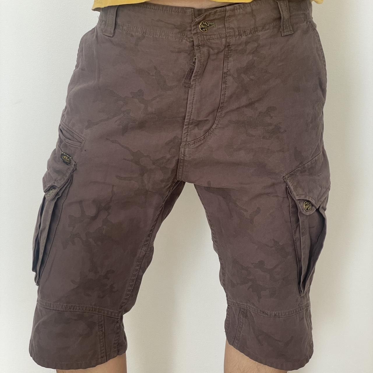 Diesel VINTAGE DEISEL 100% cotton brown camo cargo jorts Size US 32 / EU 48 - 1 Thumbnail