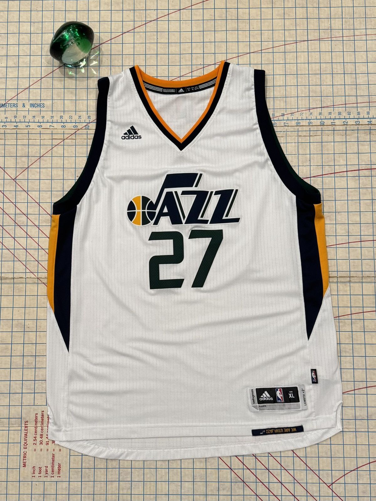 Adidas Adidas Utah Jazz Rudy Gobert Swingman Jersey White 2016 XL Size US XL / EU 56 / 4 - 1 Thumbnail