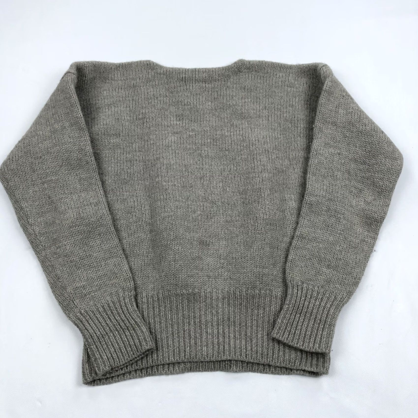 Polo Ralph Lauren Polo Ralph Lauren Sweater Knit 100 Wool Crew Neck L Gray Vintage 80s Size US L / EU 52-54 / 3 - 7 Thumbnail