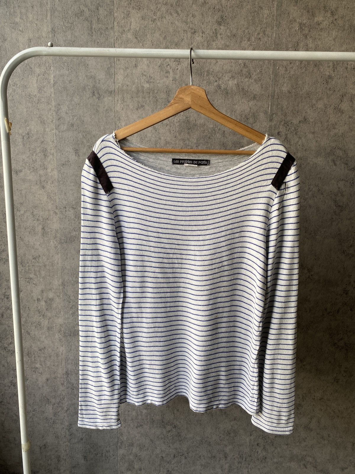 Designer Les Prairies De Paris Stripped Long Sleeve Shirt Size US M / EU 48-50 / 2 - 1 Thumbnail
