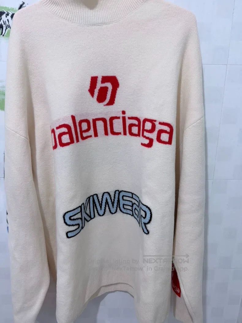 Balenciaga Balenciaga Skiing Series Full Logo Half-Neck Sweater Size US XS / EU 42 / 0 - 2 Thumbnail
