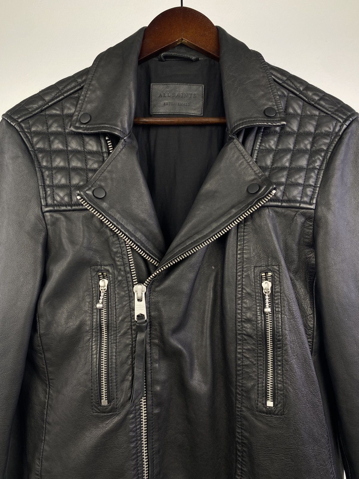 Allsaints AllSaints Rowley Leather Biker Jacket Size US XS / EU 42 / 0 - 8 Thumbnail