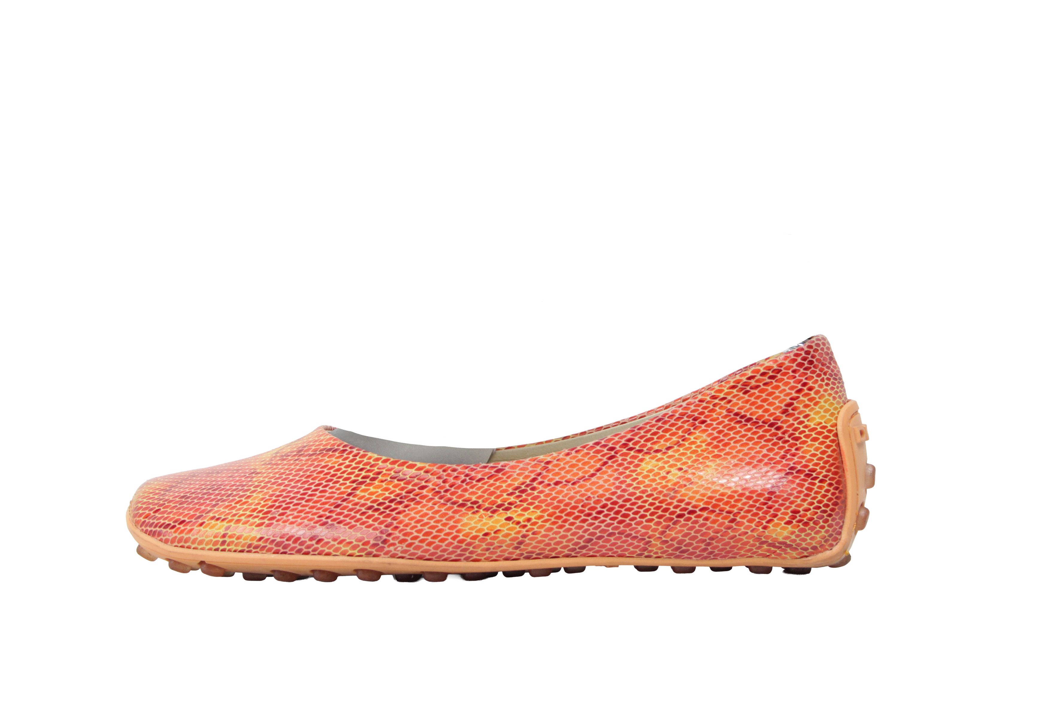 DKNY 00S Y2K Snake Skin Print Ballerina Boat Shoes Vintage Size US 6 / IT 36 - 2 Thumbnail