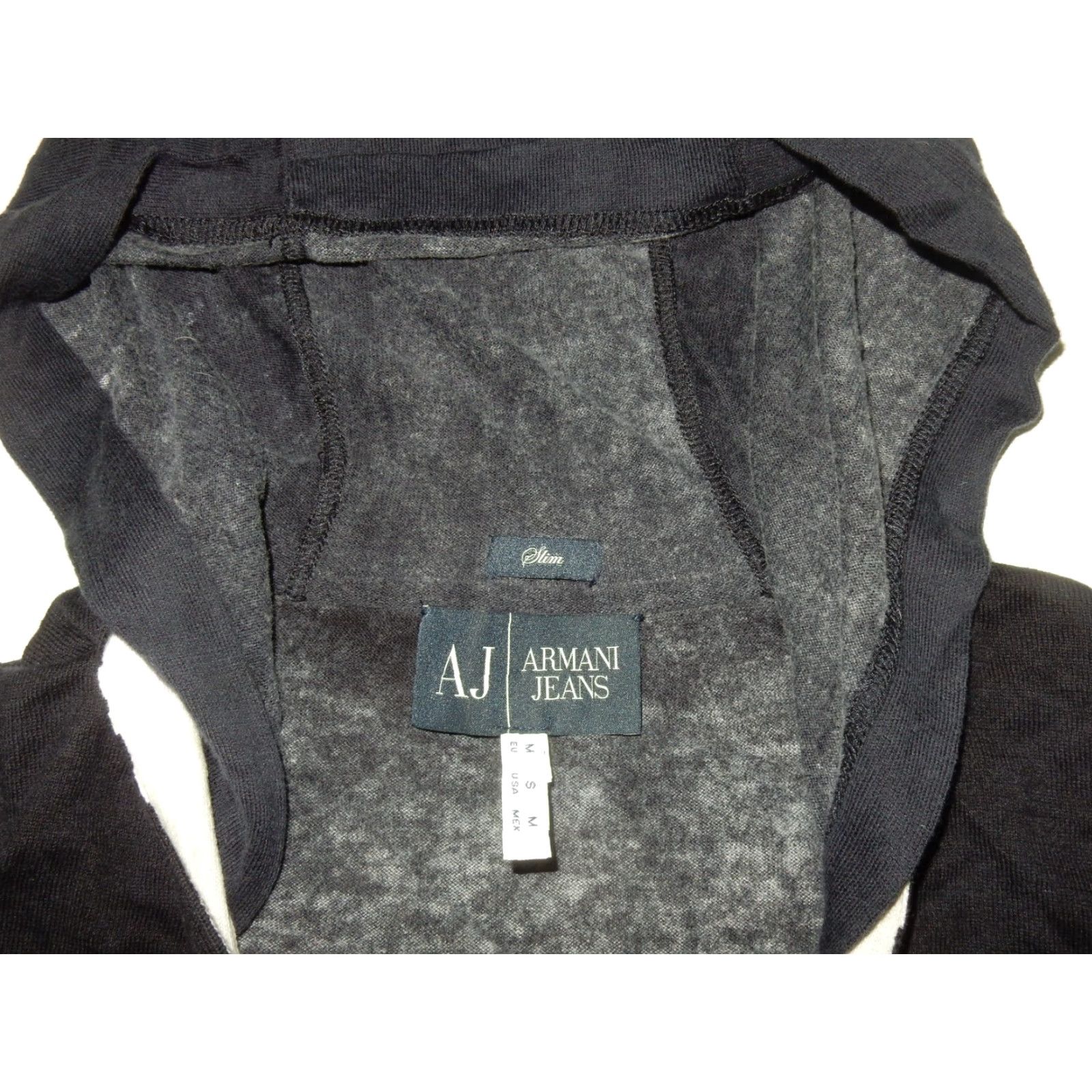 Vintage VINTAGE Armani Jeans Men's Sweater Cardigan Size S Blue Slim Fit Pullover Size US S / EU 44-46 / 1 - 4 Thumbnail