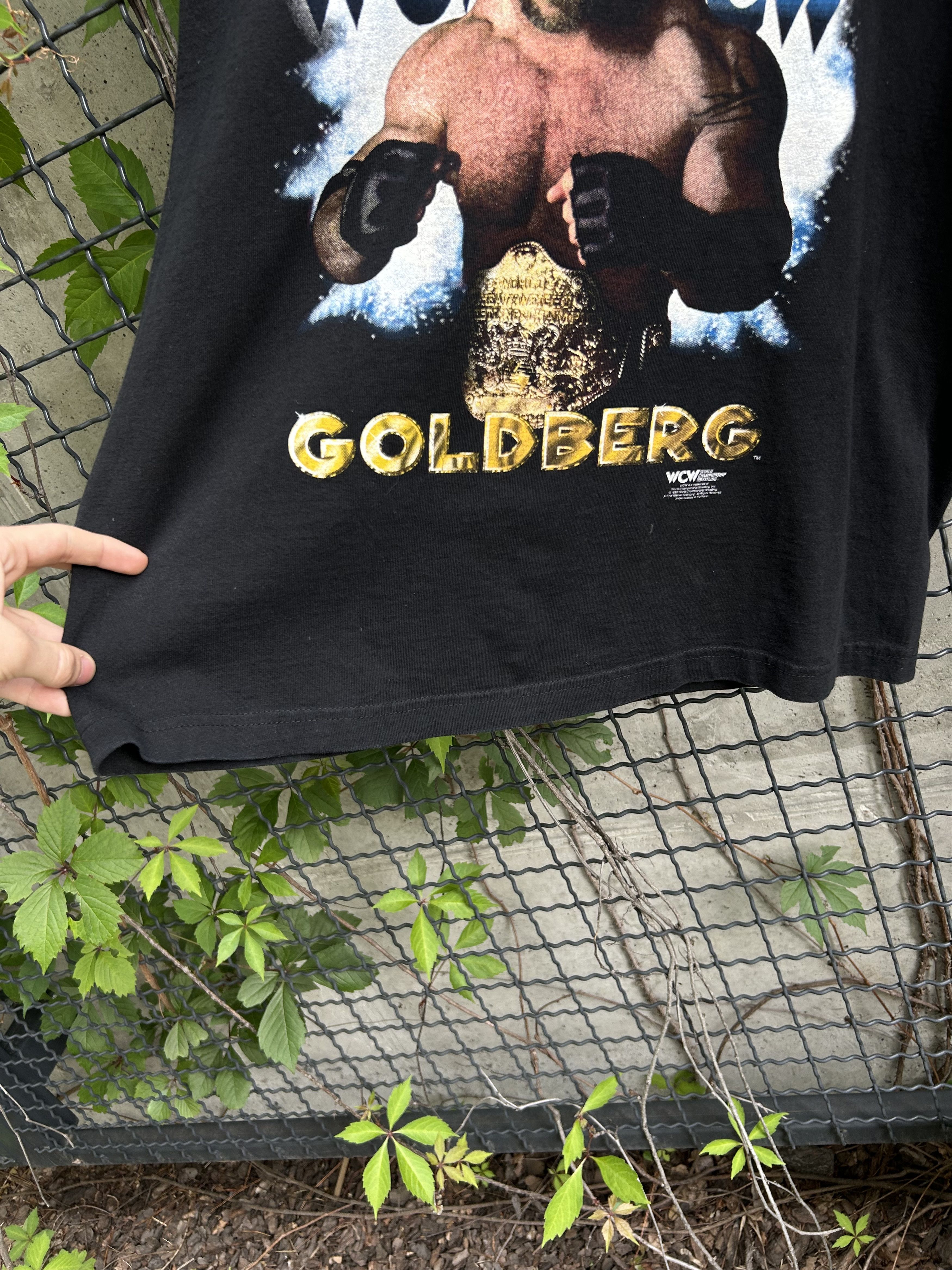 WCW/nWo Vintage 1998 Goldberg WCW WWE Wrestling T-shirt Size US L / EU 52-54 / 3 - 5 Thumbnail