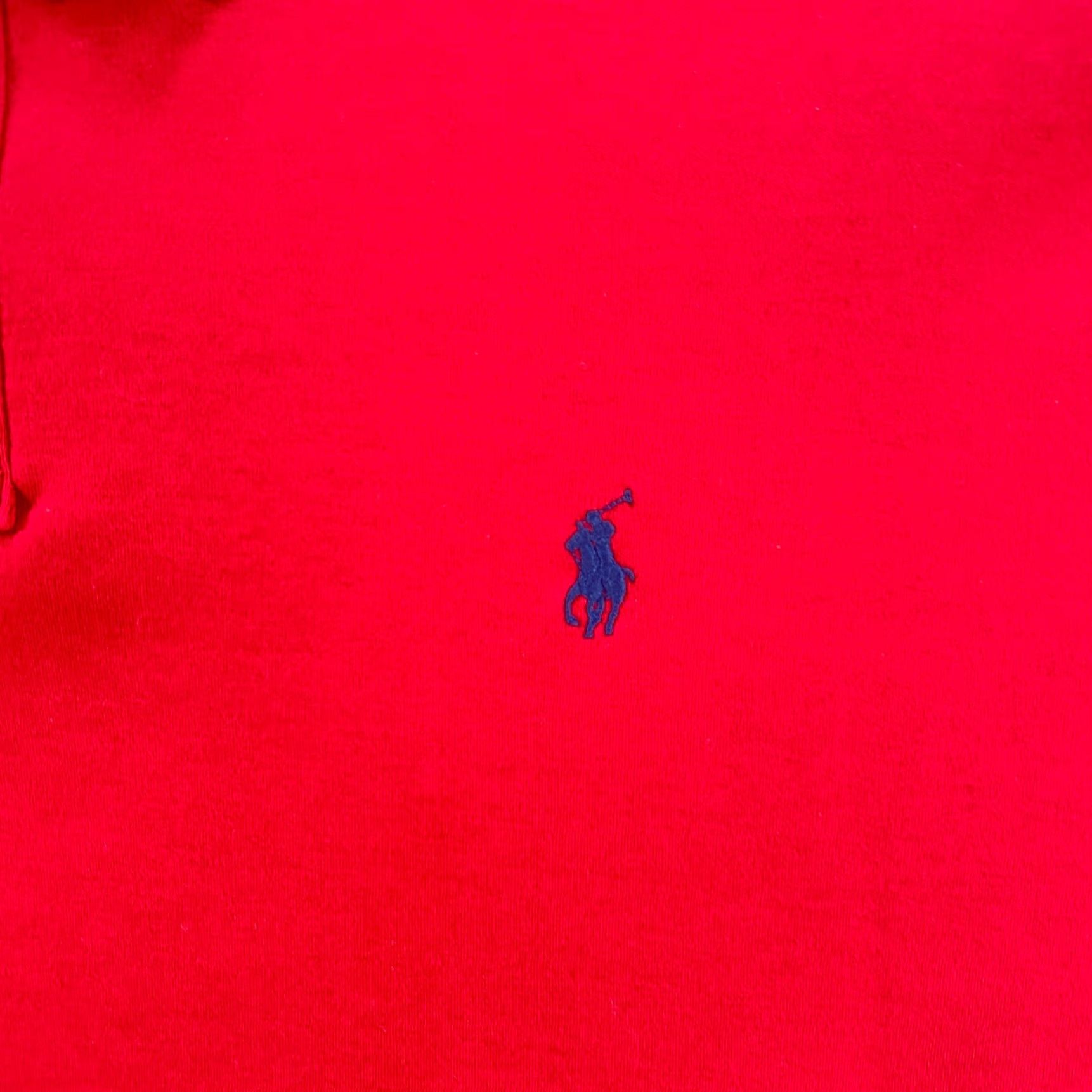 Polo Ralph Lauren Polo Ralph Lauren Mens XXL Shirt Red Short Sleeve 100% Cotton Polo by Ralph Lauren Embroidered Logo Pony Red Blue Decade 90s Size US XXL / EU 58 / 5 - 3 Thumbnail