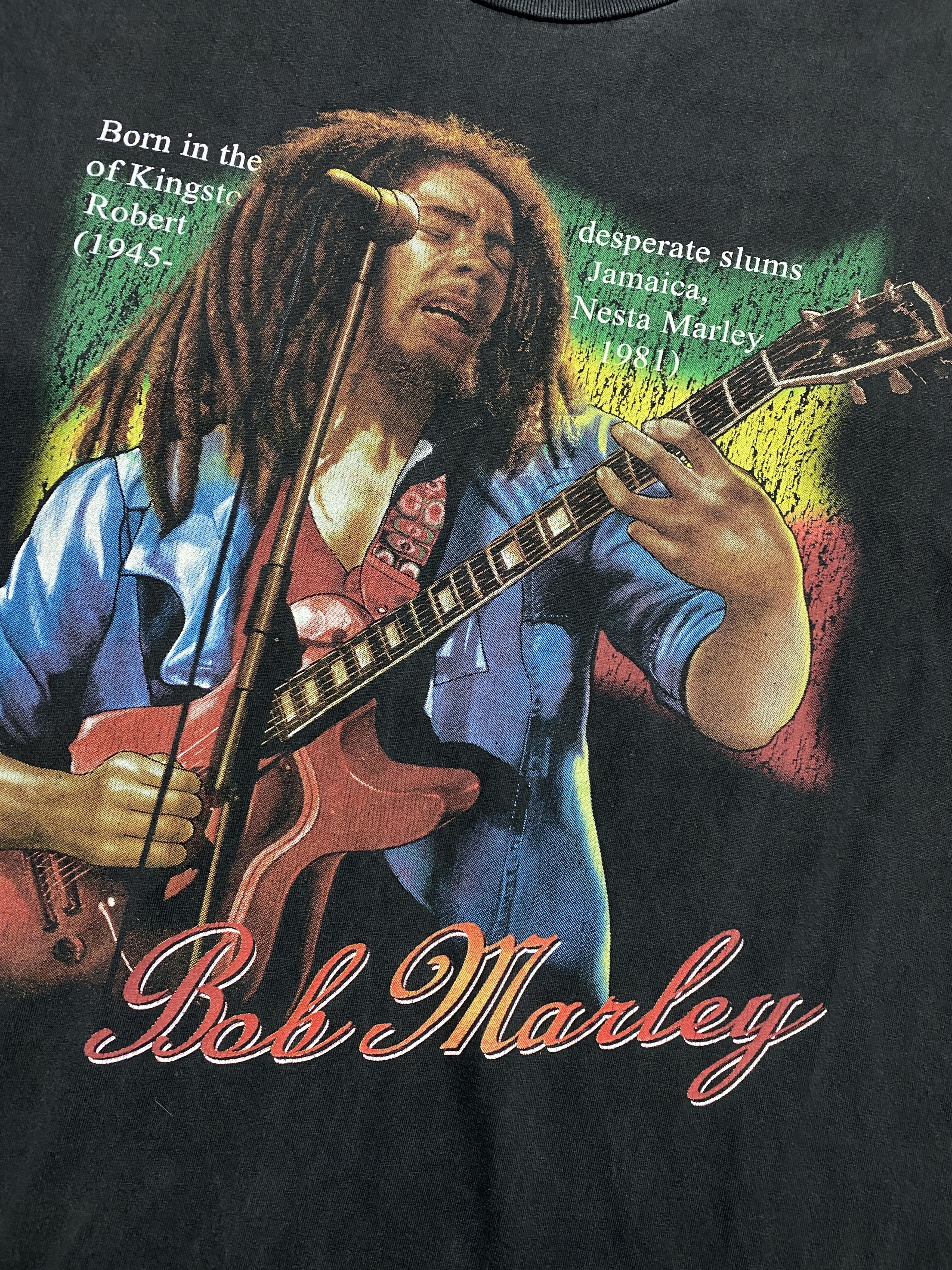 Bob Marley × Vintage Bob Marley Vintage Mens Rock T-Shirt tee Size US XL / EU 56 / 4 - 3 Thumbnail