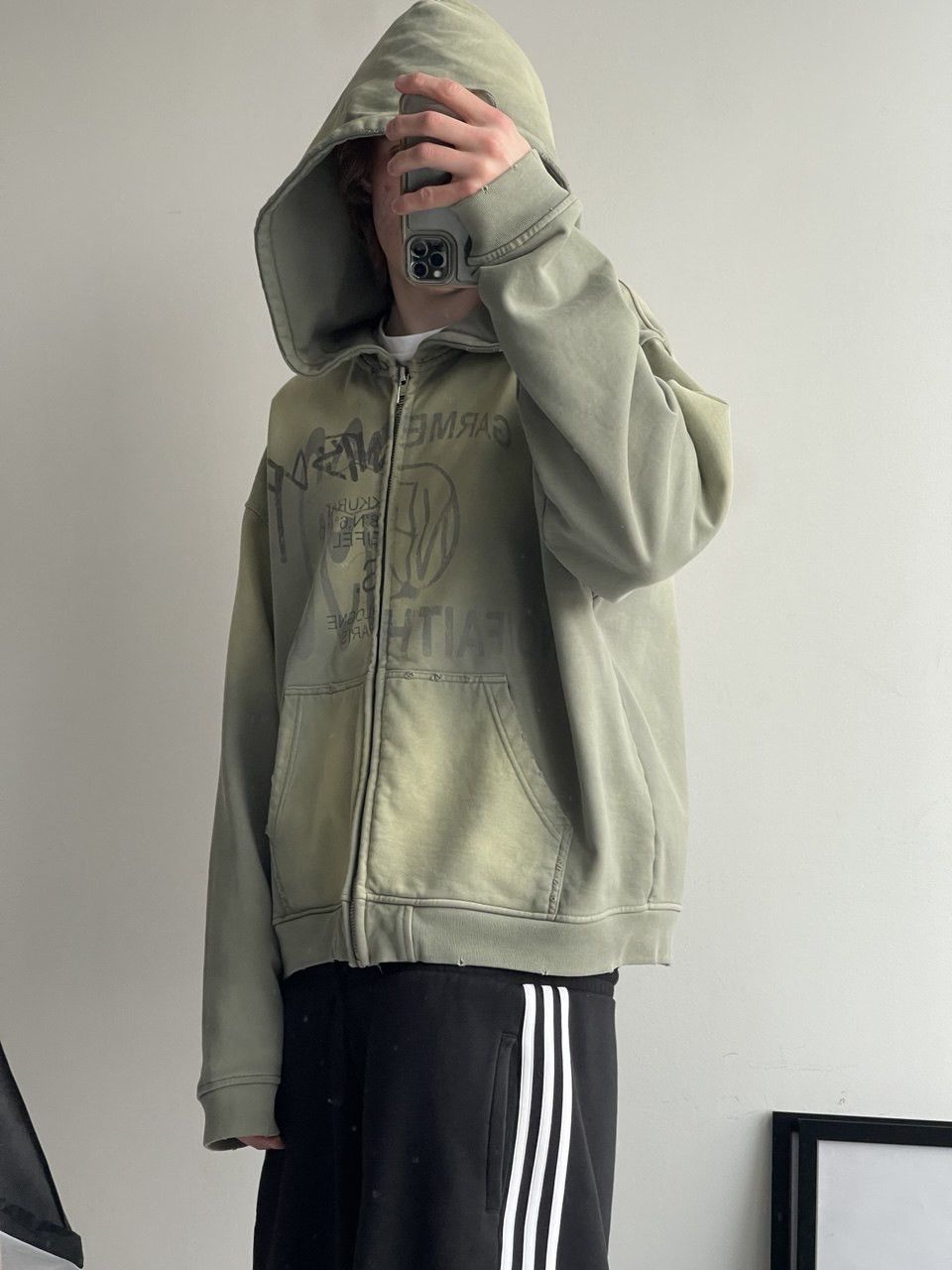 NFS SPLIT ZIP JACKET LIGHT GREEN Zip Up Hoodie no faith Stu