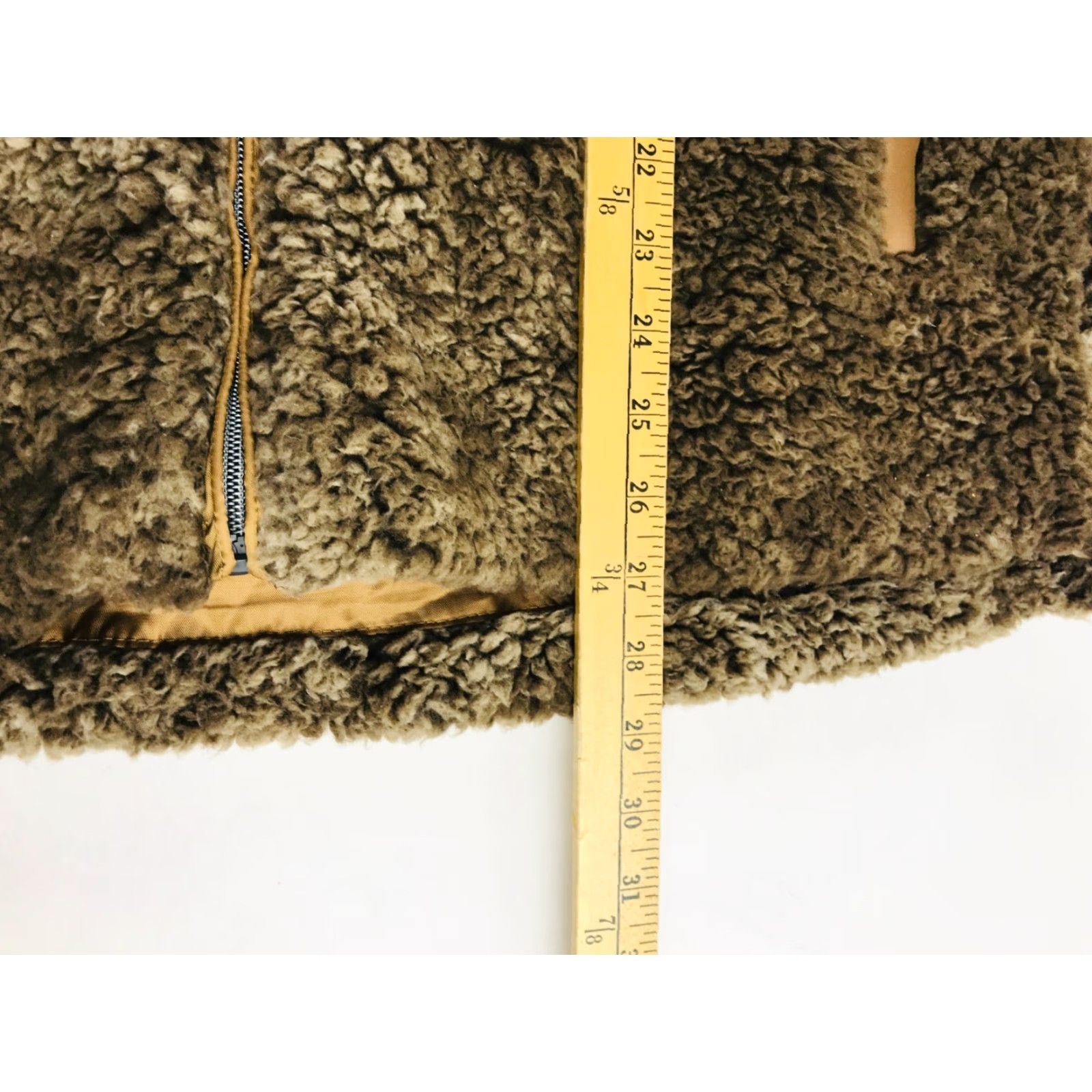 Vintage Katydid Sweater Vest Women's XL Brown Faux Fur Zip Up Lined Pockets Knit Vest Modern Fall Winter Travel Womens Size XL / US 12-14 / IT 48-50 - 4 Thumbnail